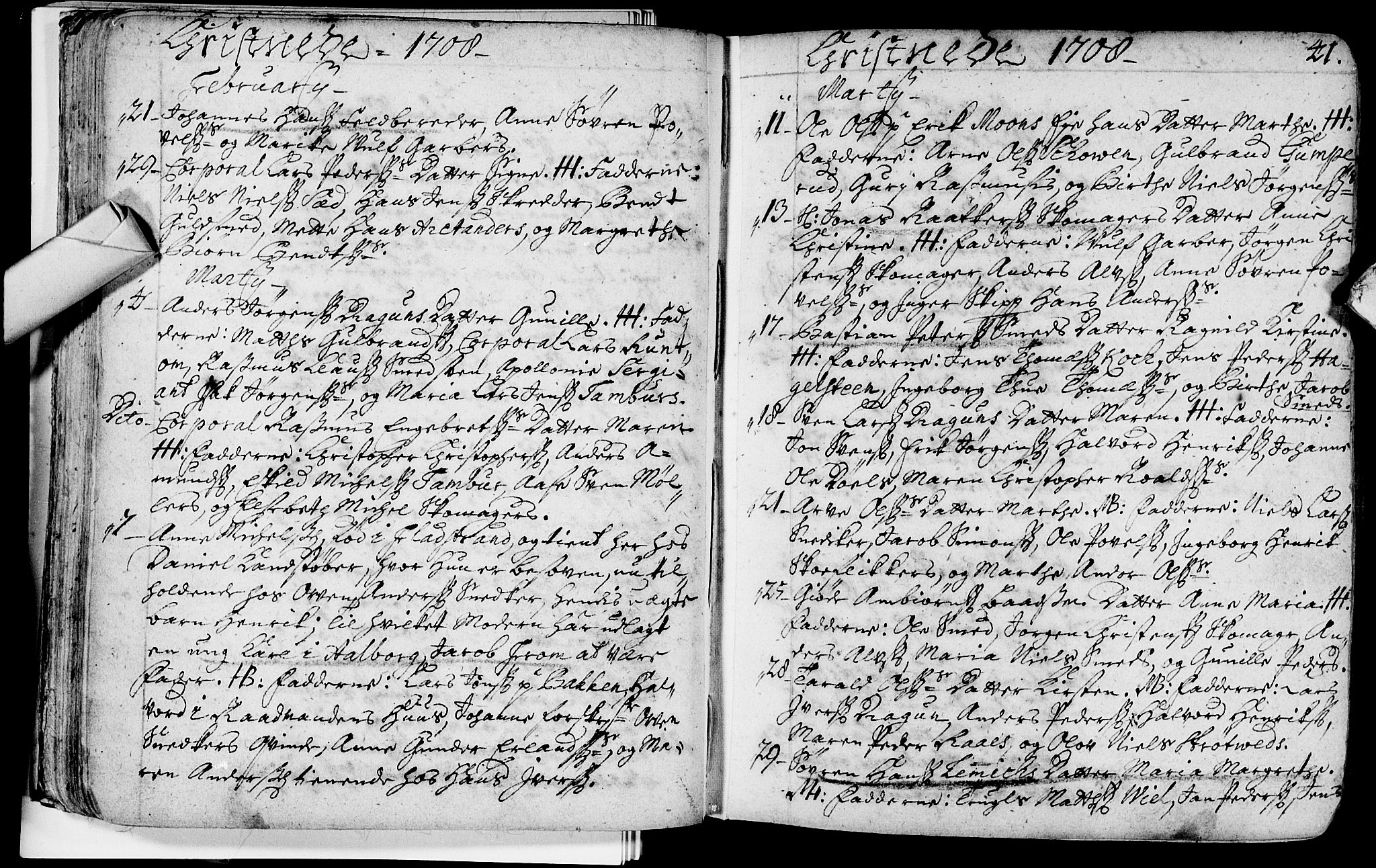 Bragernes kirkebøker, SAKO/A-6/F/Fa/L0003: Parish register (official) no. I 3, 1706-1734, p. 41