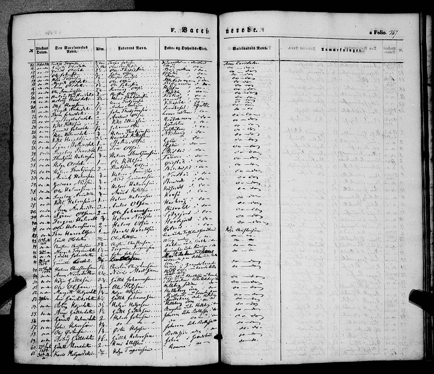 Hjartdal kirkebøker, AV/SAKO-A-270/F/Fa/L0008: Parish register (official) no. I 8, 1844-1859, p. 367