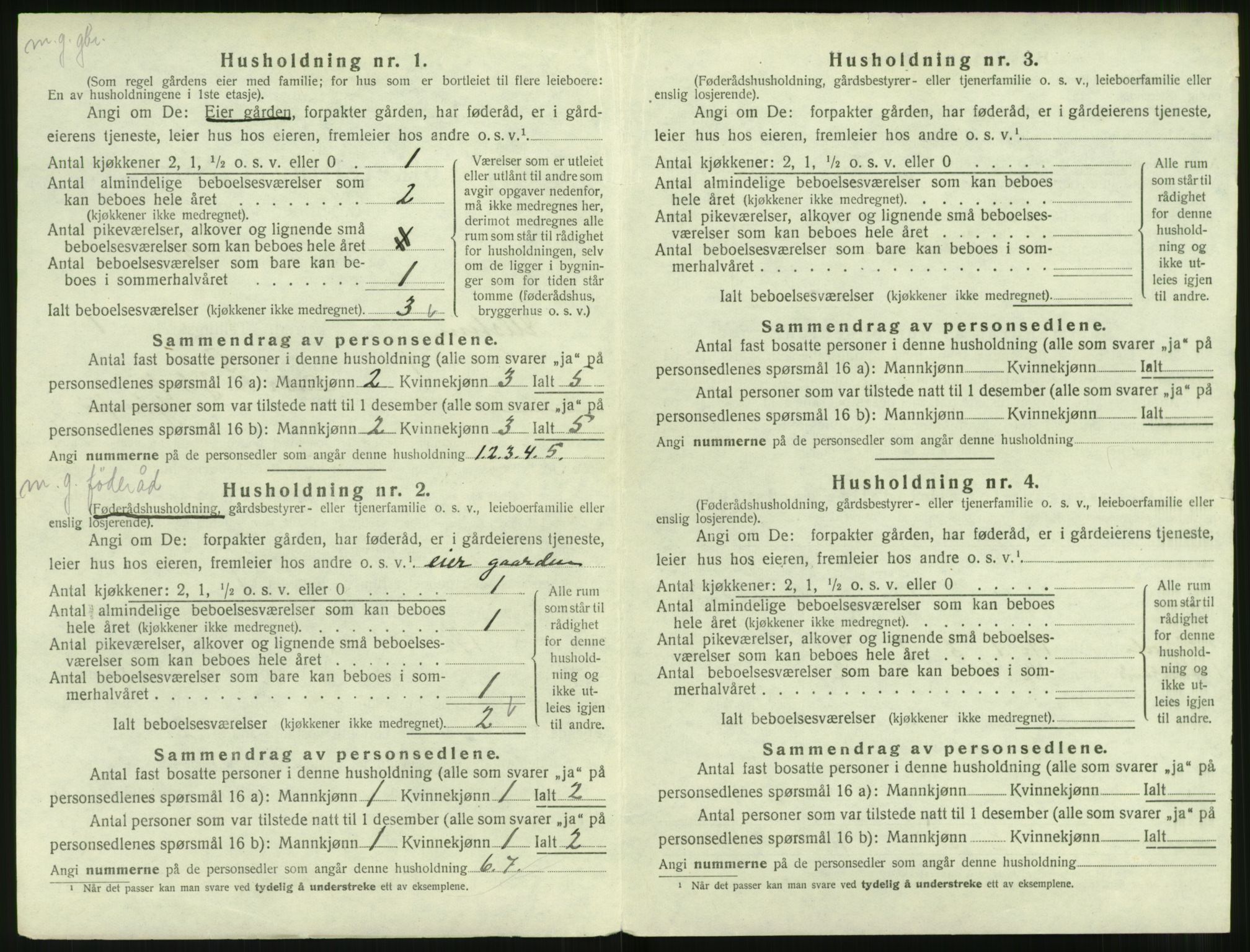 SAT, 1920 census for Ulstein, 1920, p. 51