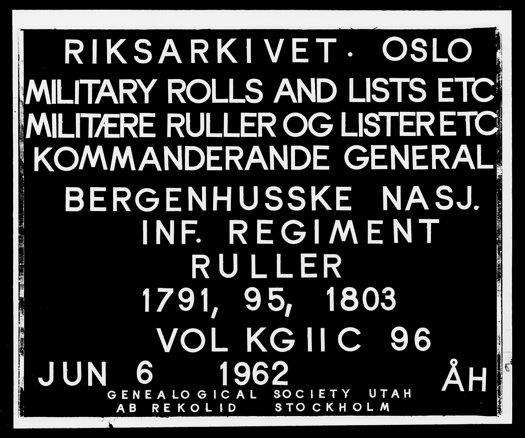 Generalitets- og kommissariatskollegiet, Det kongelige norske kommissariatskollegium, AV/RA-EA-5420/E/Eh/L0096: Bergenhusiske nasjonale infanteriregiment, 1791-1803, p. 1