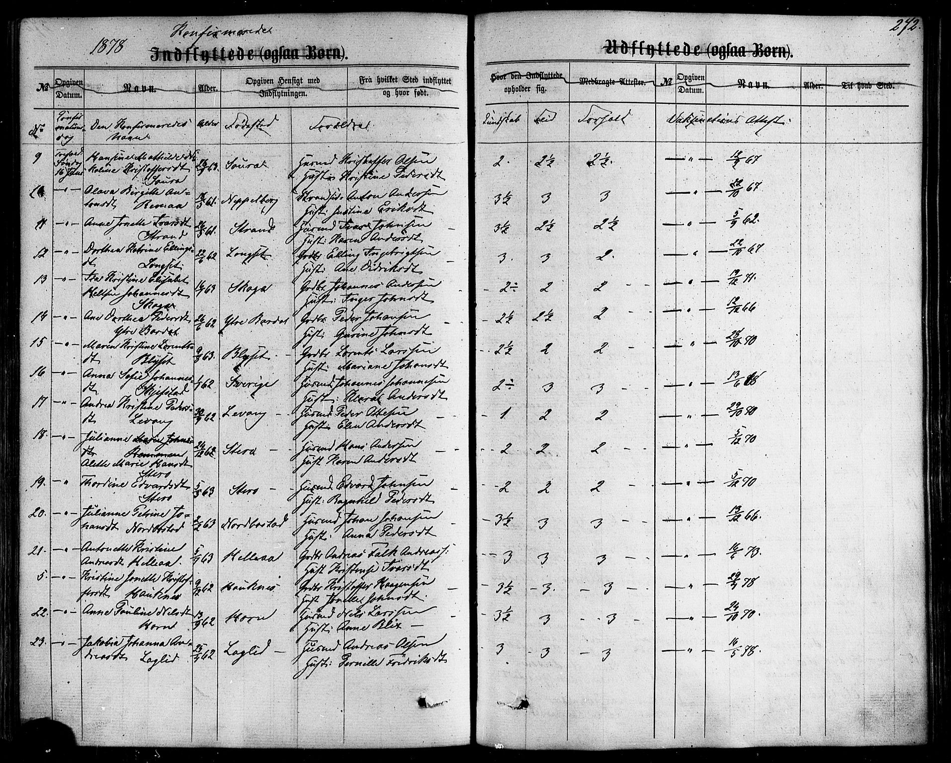 Ministerialprotokoller, klokkerbøker og fødselsregistre - Nordland, AV/SAT-A-1459/838/L0551: Parish register (official) no. 838A09, 1864-1880, p. 272