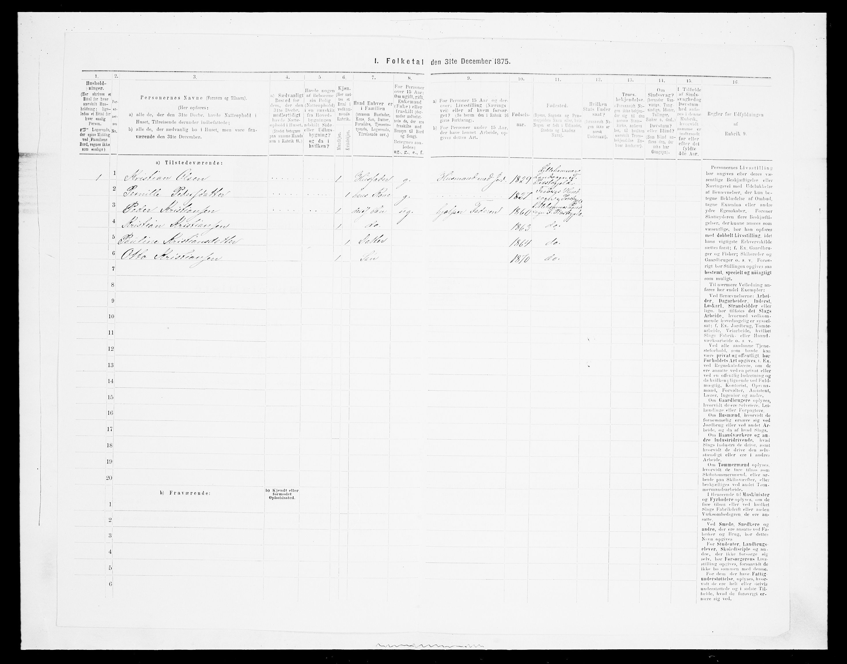 SAH, 1875 census for 0524L Fåberg/Fåberg og Lillehammer, 1875, p. 607