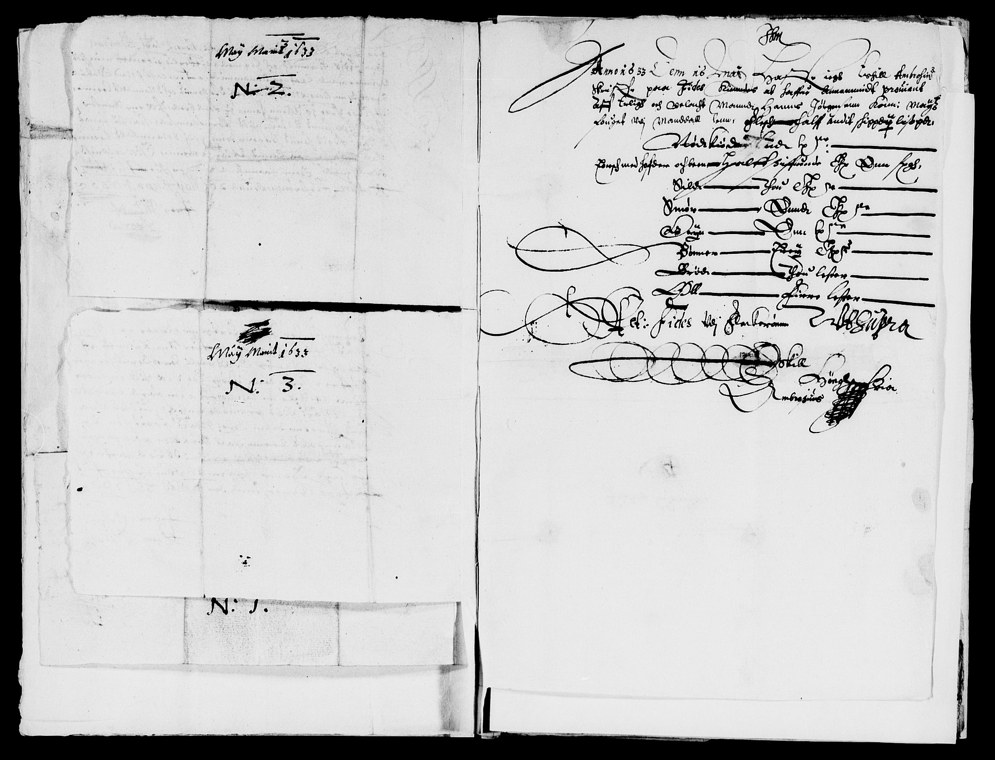 Rentekammeret inntil 1814, Reviderte regnskaper, Lensregnskaper, AV/RA-EA-5023/R/Rb/Rbq/L0022: Nedenes len. Mandals len. Råbyggelag., 1632-1634