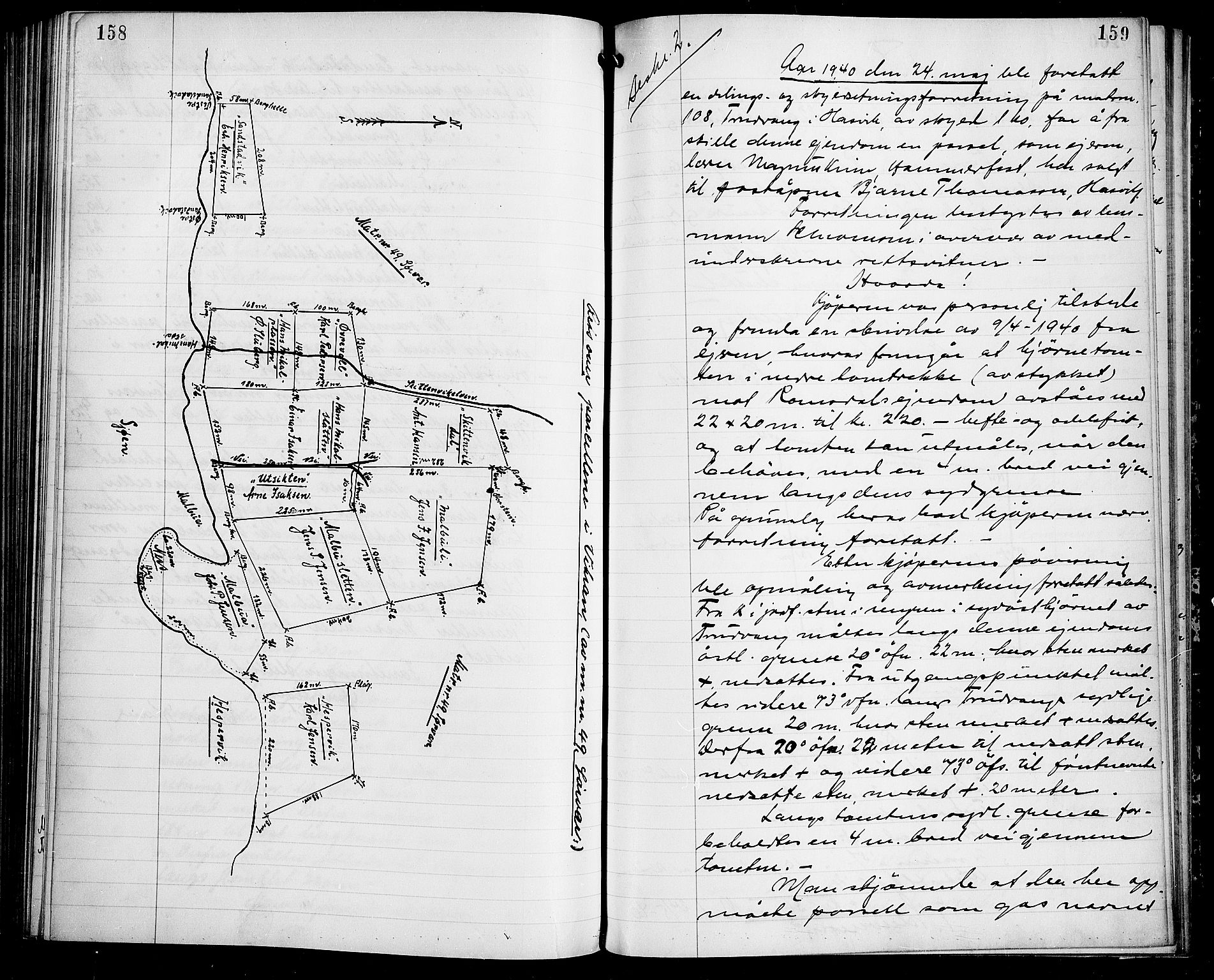 Lensmannen i Hasvik (hos Finnmarkseiendommen)*, FIEI/-, 1938-1944, p. 158-159