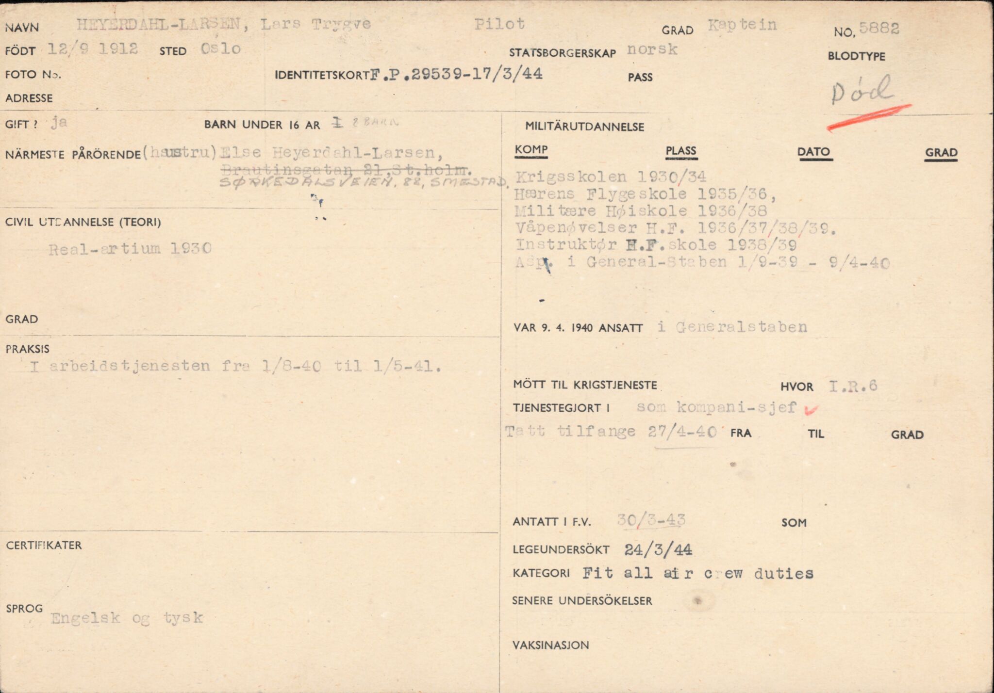 Forsvaret, Forsvarets overkommando/Luftforsvarsstaben, AV/RA-RAFA-4079/P/Pa/L0029: Personellpapirer, 1912, p. 525