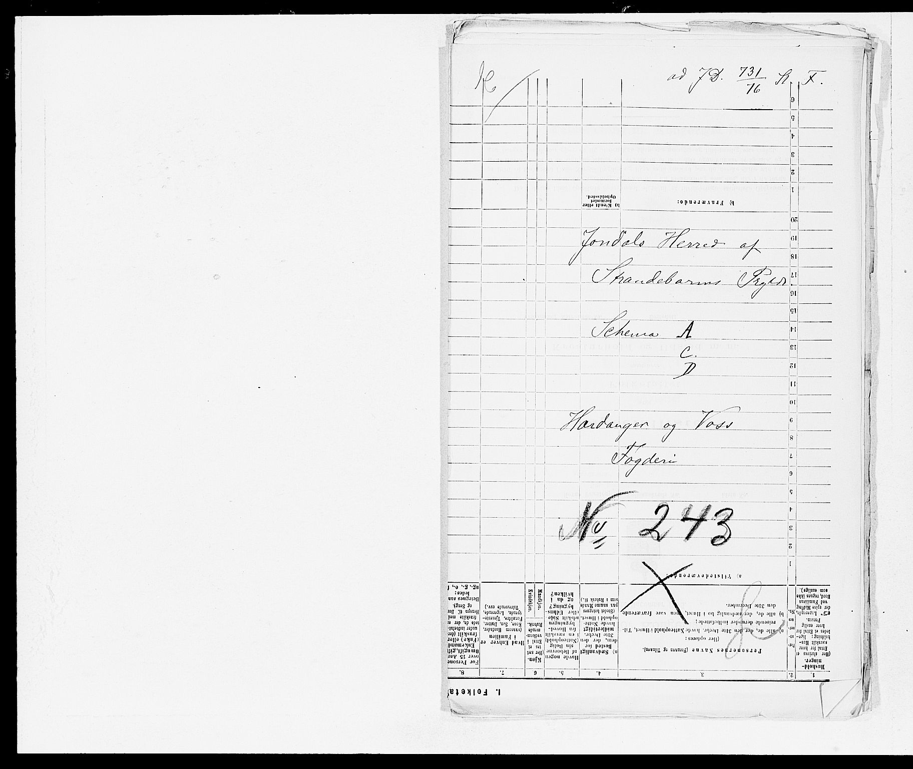 SAB, 1875 census for 1226P Strandebarm, 1875, p. 15