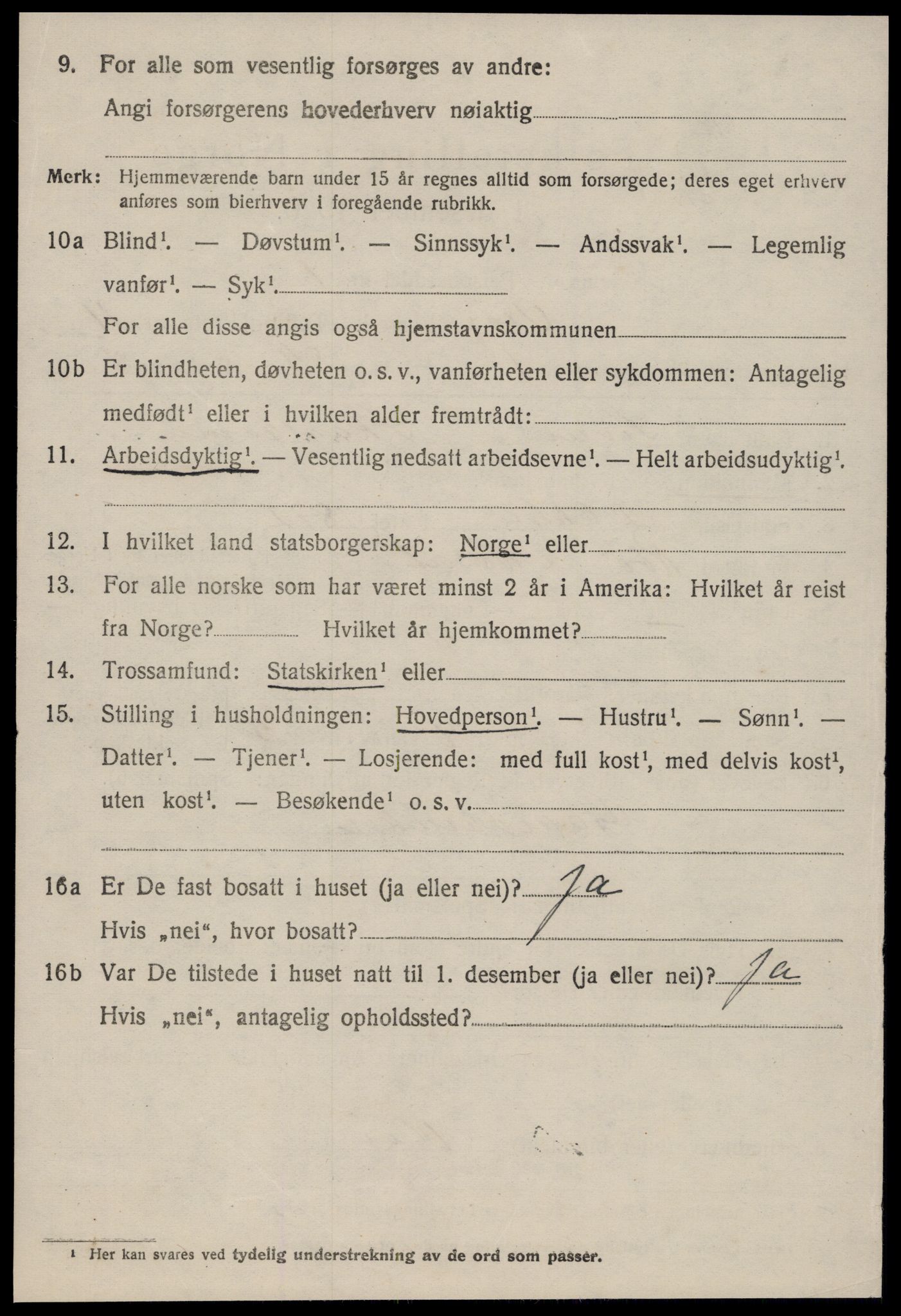 SAT, 1920 census for Veøy, 1920, p. 5570