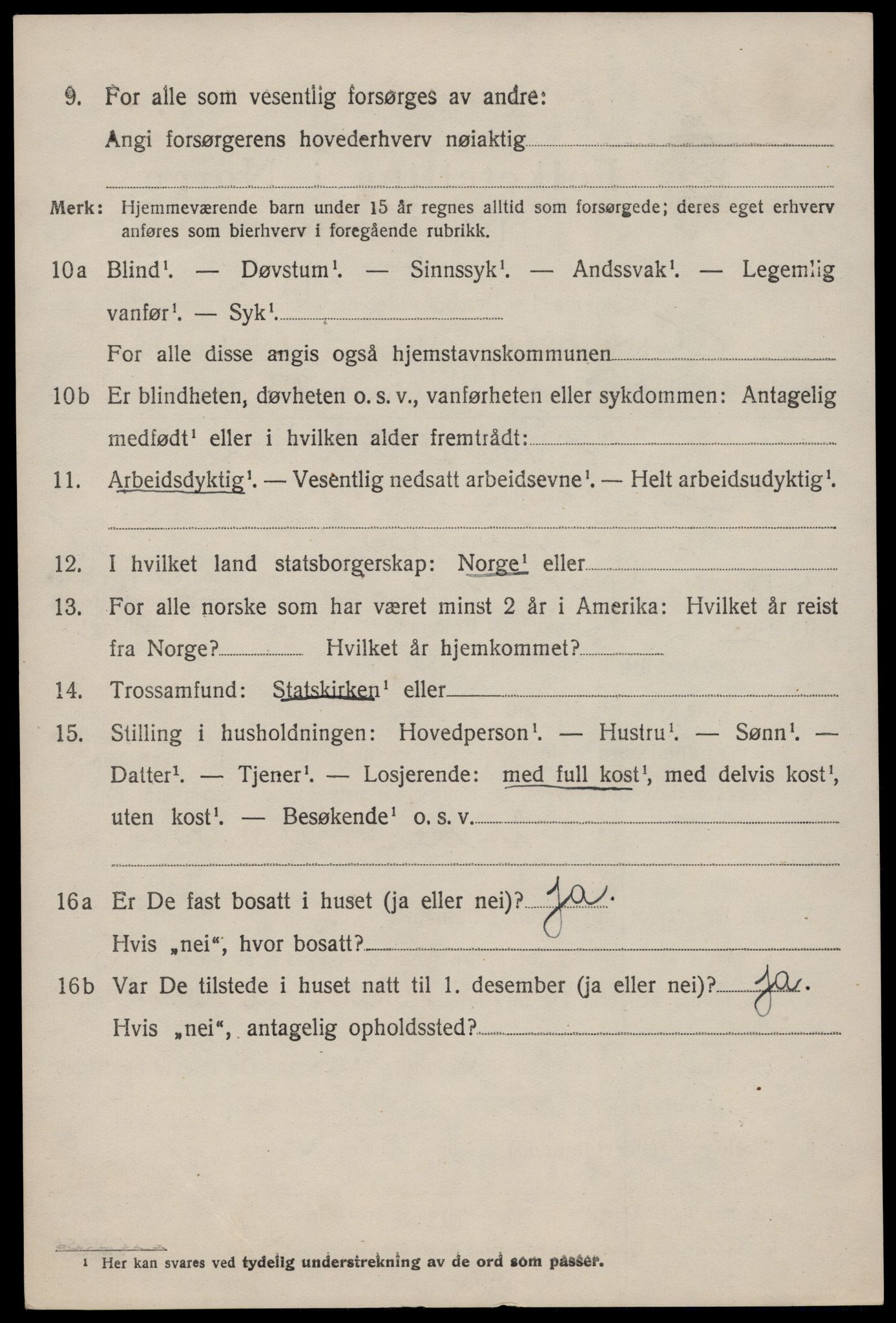 SAKO, 1920 census for Nissedal, 1920, p. 2042