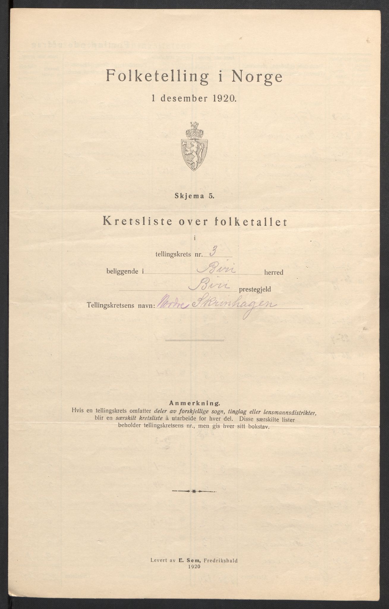 SAH, 1920 census for Biri, 1920, p. 13