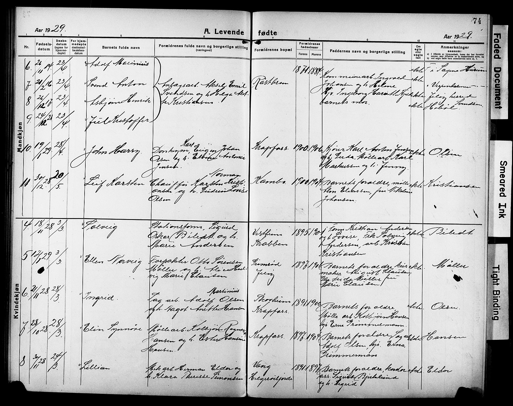 Moss prestekontor Kirkebøker, AV/SAO-A-2003/G/Gb/L0004: Parish register (copy) no. II 4, 1920-1932, p. 74
