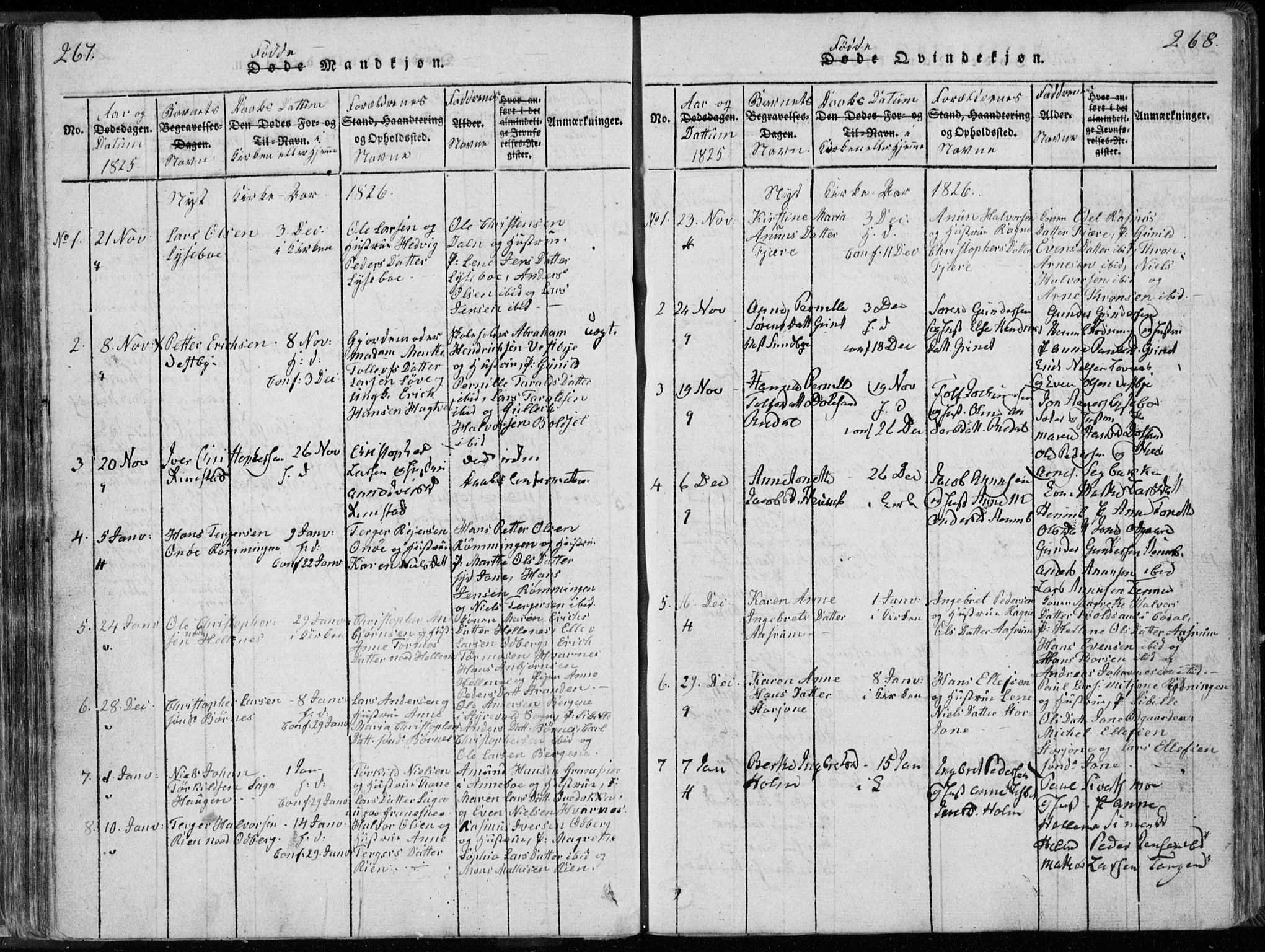 Hedrum kirkebøker, AV/SAKO-A-344/F/Fa/L0004: Parish register (official) no. I 4, 1817-1835, p. 267-268