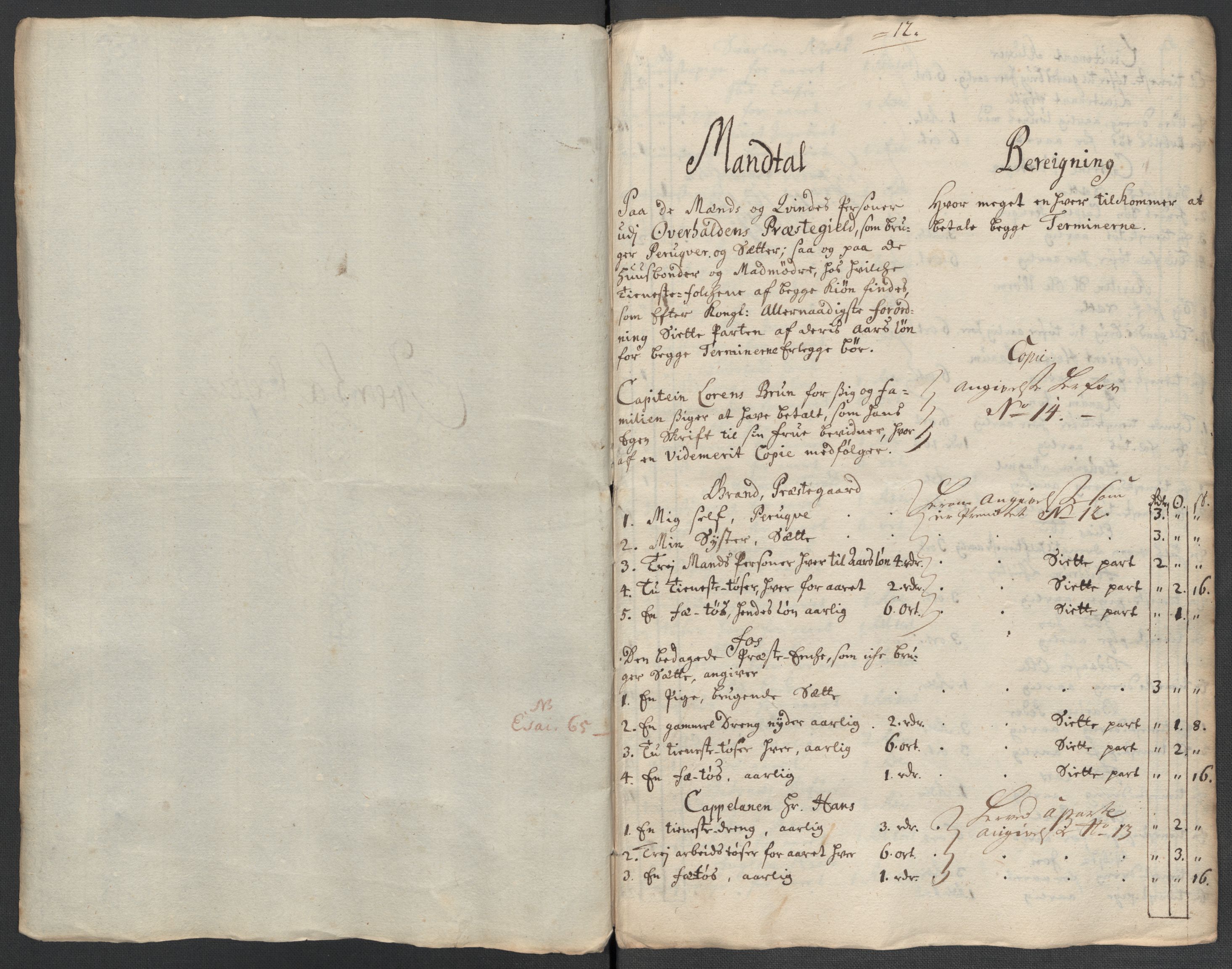 Rentekammeret inntil 1814, Reviderte regnskaper, Fogderegnskap, RA/EA-4092/R64/L4432: Fogderegnskap Namdal, 1711, p. 346