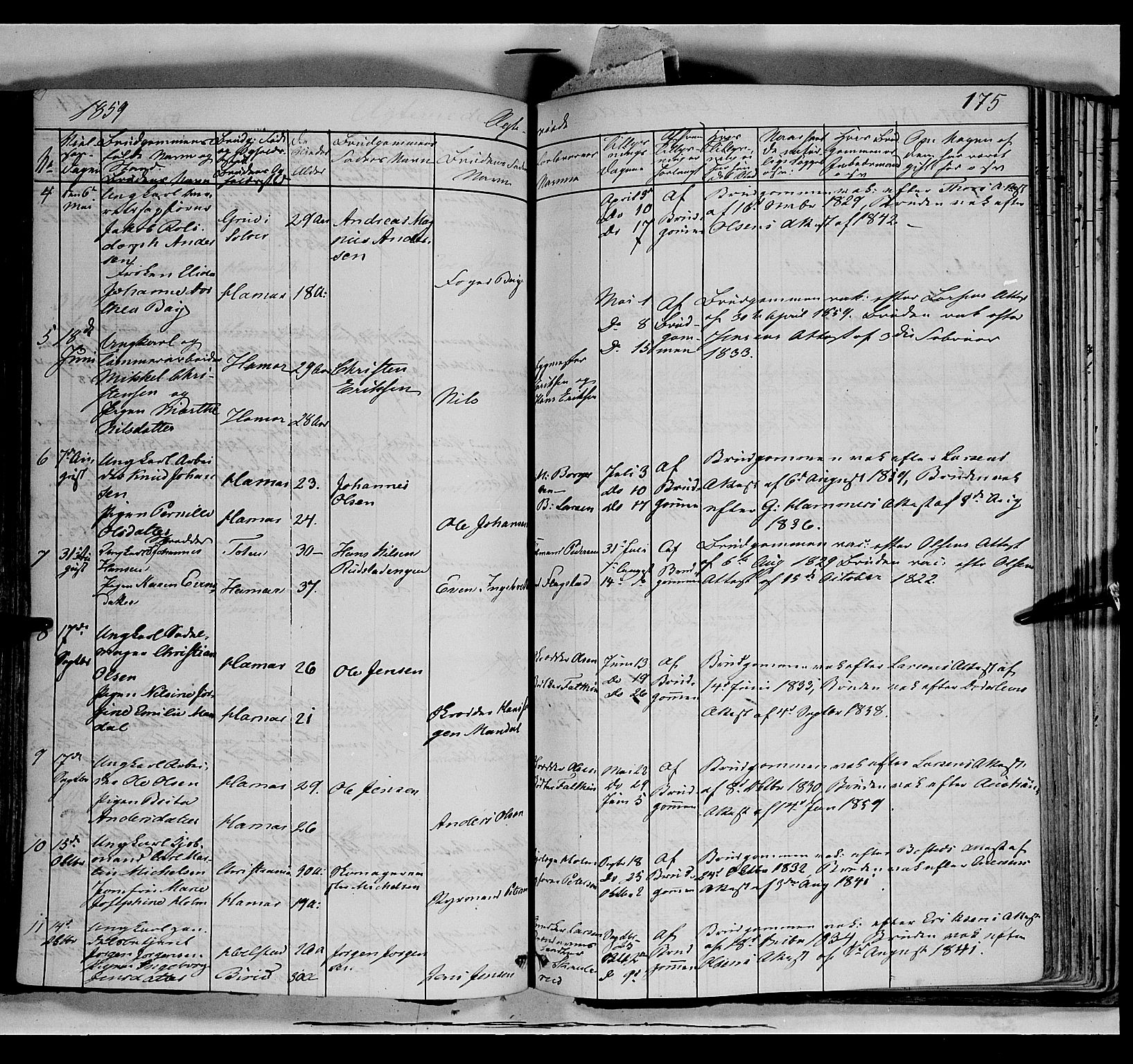 Vang prestekontor, Hedmark, SAH/PREST-008/H/Ha/Haa/L0011: Parish register (official) no. 11, 1852-1877, p. 175