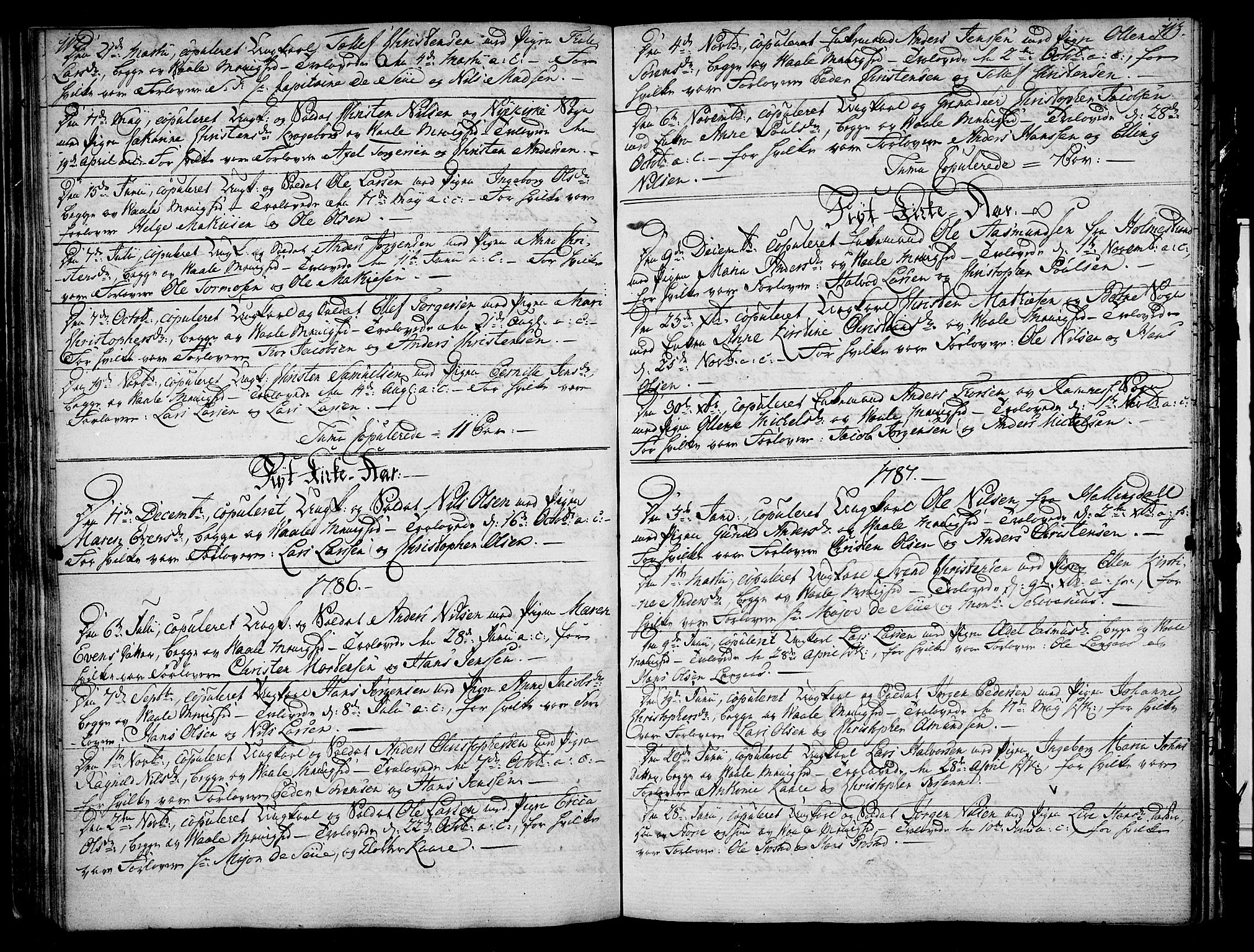 Våle kirkebøker, AV/SAKO-A-334/F/Fa/L0005: Parish register (official) no. I 5, 1773-1808, p. 112-113