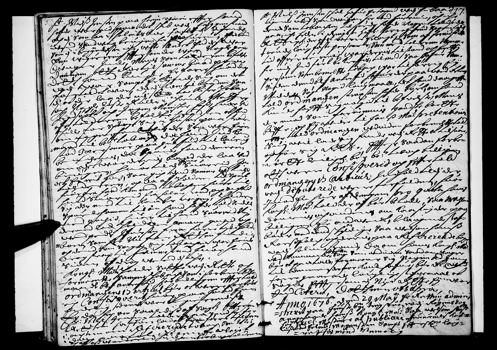 Lier, Røyken og Hurum sorenskriveri, AV/SAKO-A-89/F/Fa/L0017: Tingbok, 1676, p. 17