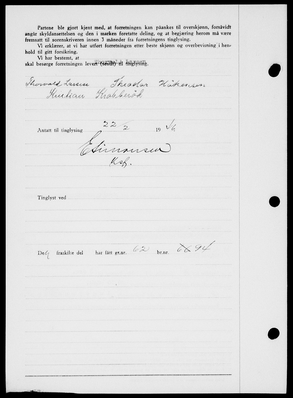 Onsøy sorenskriveri, SAO/A-10474/G/Ga/Gab/L0015: Mortgage book no. II A-15, 1945-1946, Diary no: : 365/1946