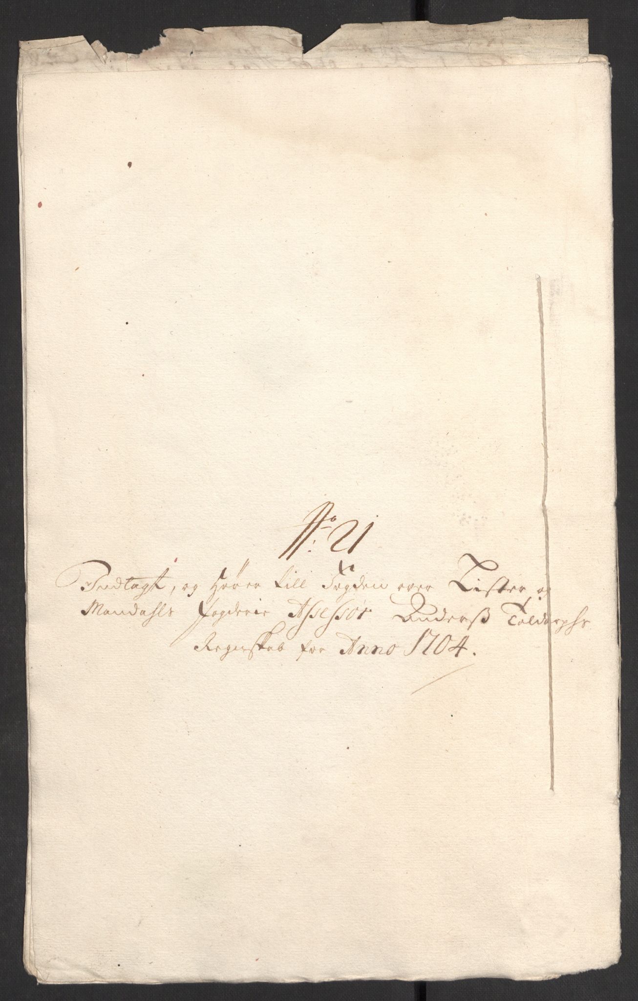 Rentekammeret inntil 1814, Reviderte regnskaper, Fogderegnskap, AV/RA-EA-4092/R43/L2550: Fogderegnskap Lista og Mandal, 1703-1704, p. 321