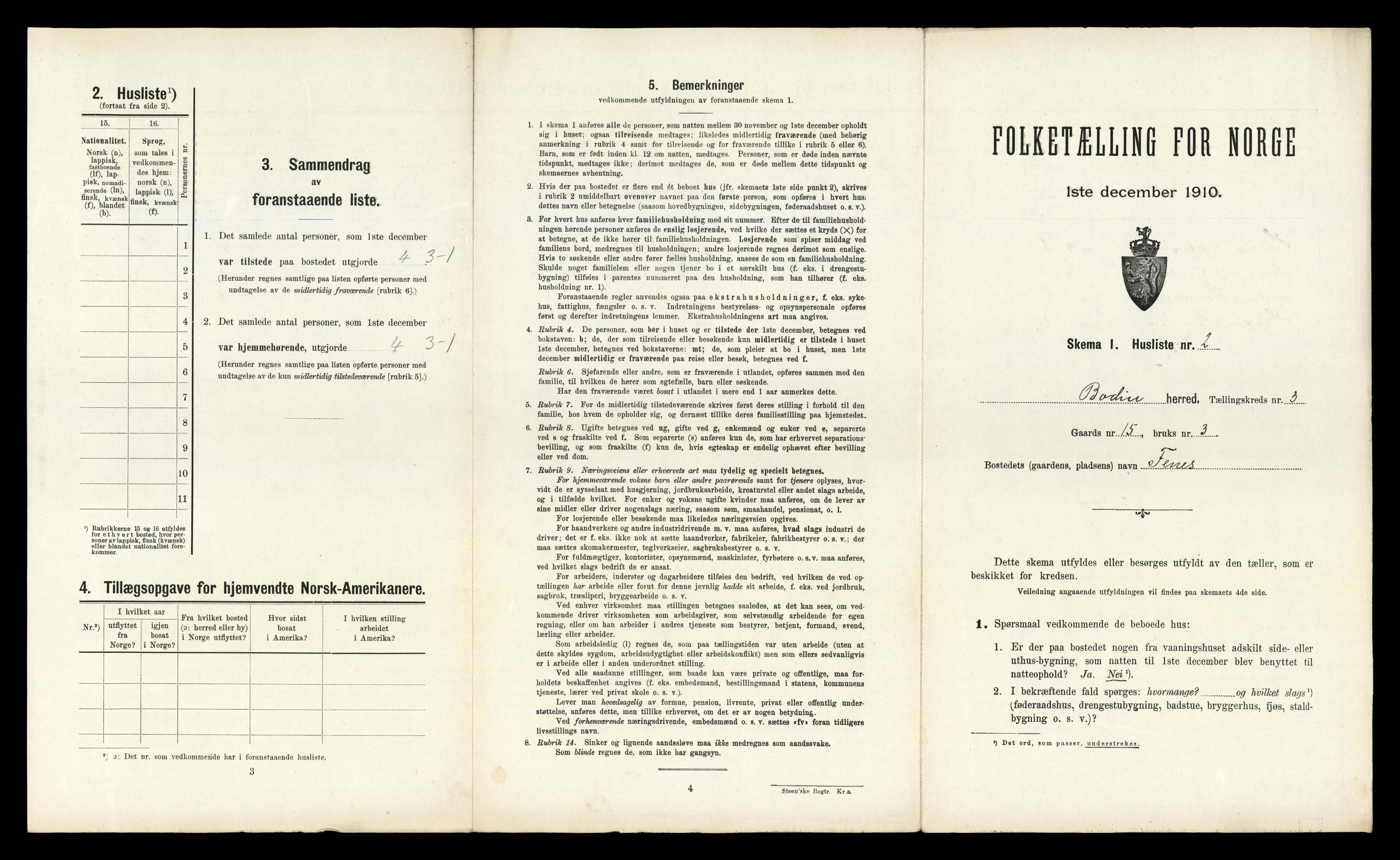 RA, 1910 census for Bodin, 1910, p. 175