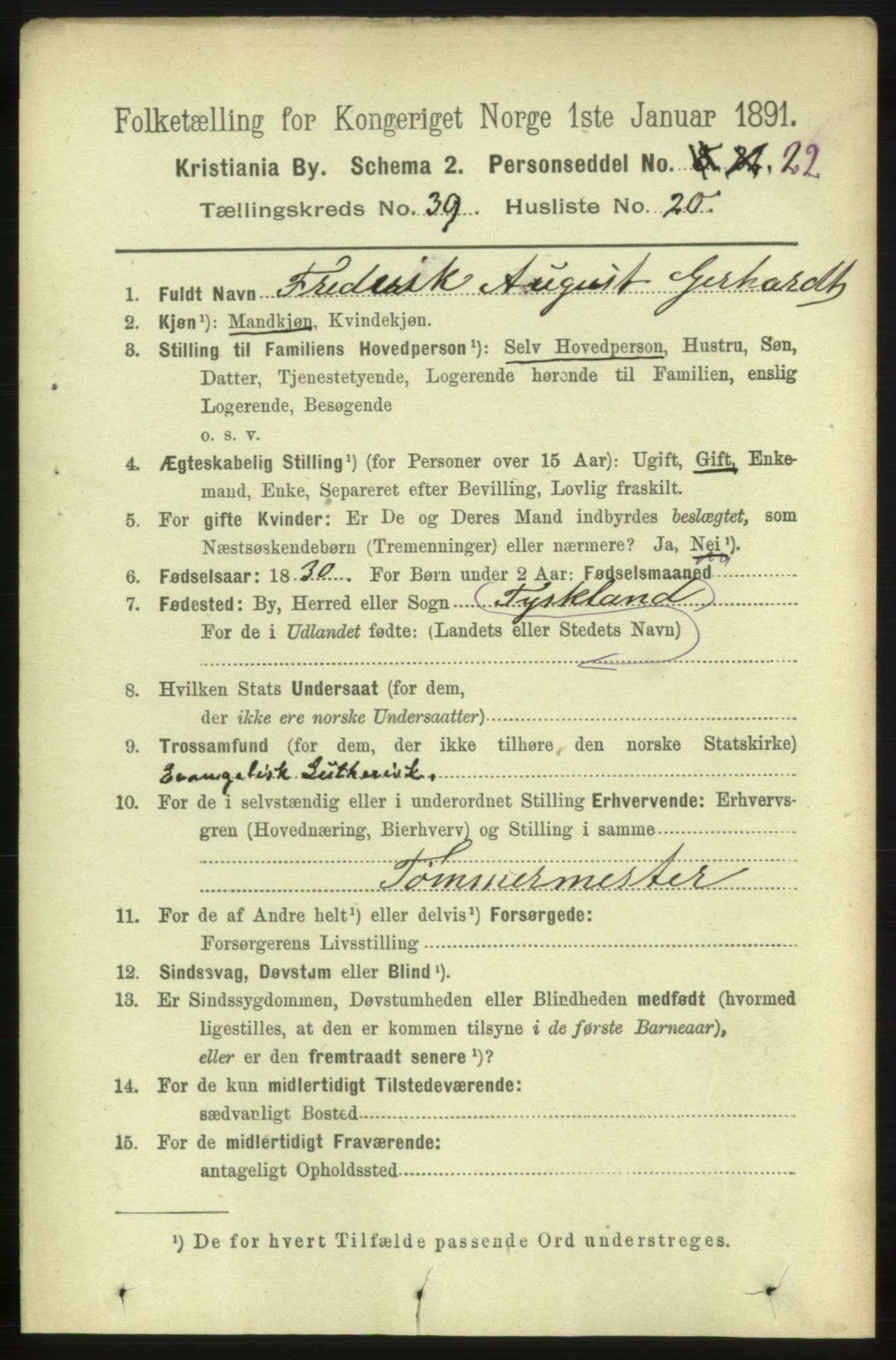 RA, 1891 census for 0301 Kristiania, 1891, p. 22334