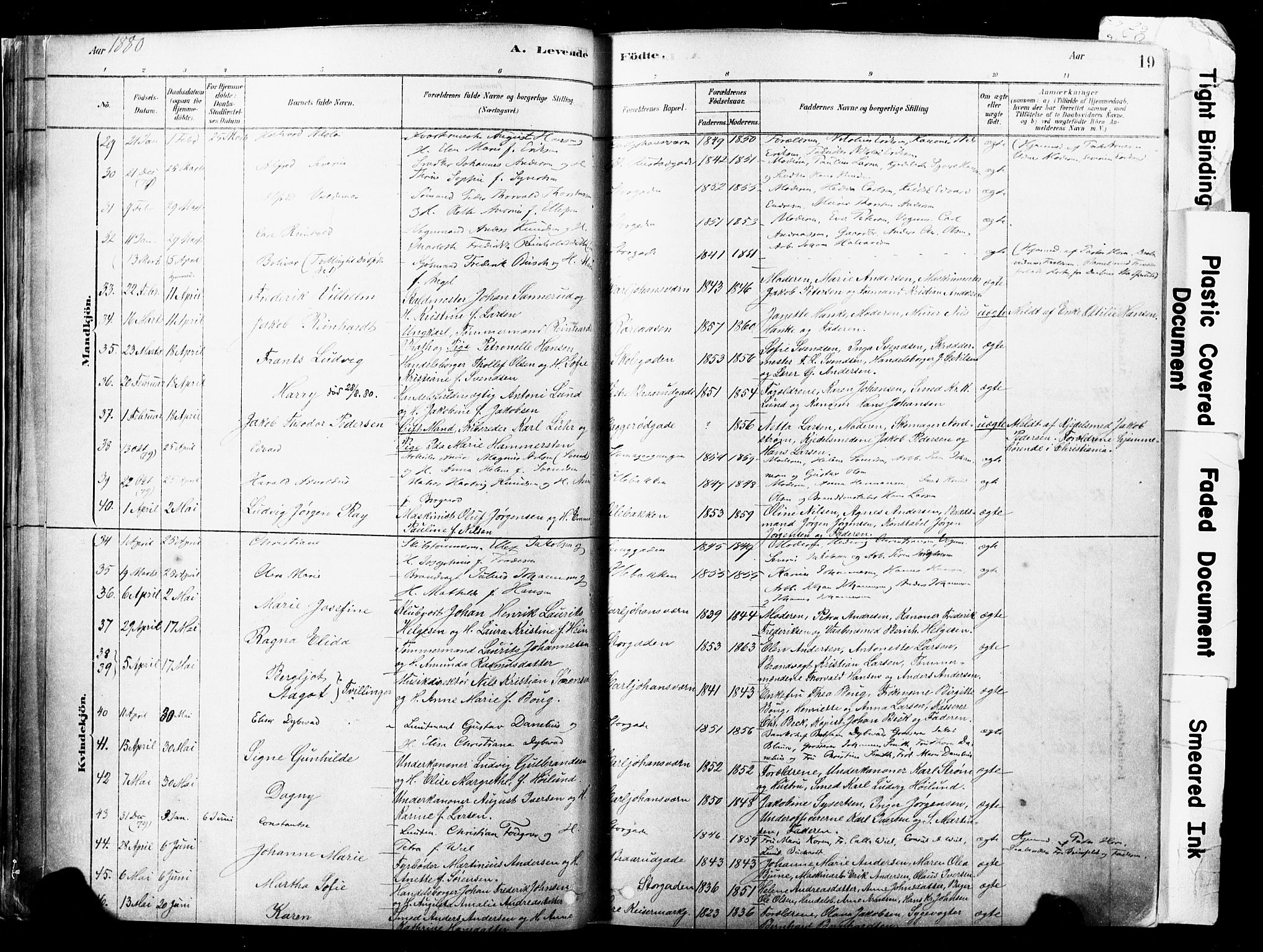 Horten kirkebøker, SAKO/A-348/F/Fa/L0003: Parish register (official) no. 3, 1878-1887, p. 19