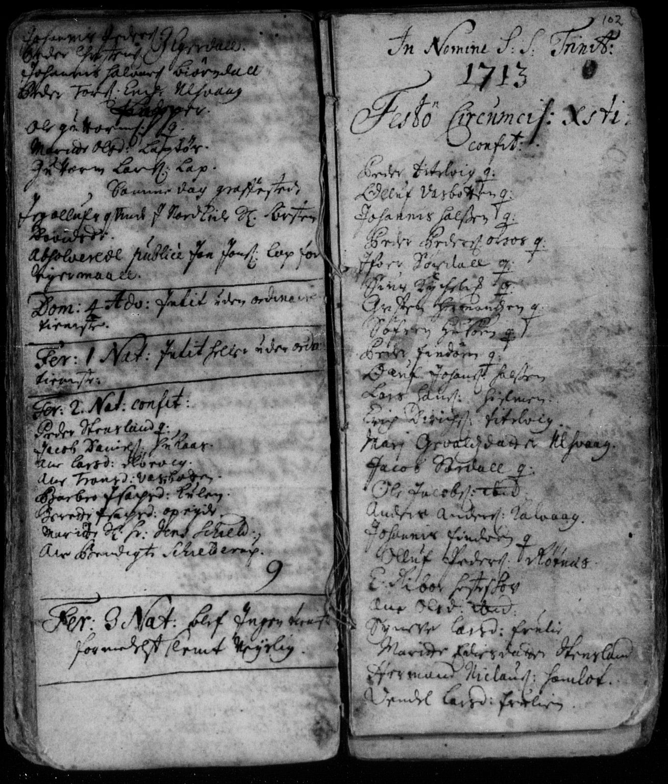 Ministerialprotokoller, klokkerbøker og fødselsregistre - Nordland, SAT/A-1459/859/L0840: Parish register (official) no. 859A00, 1708-1738, p. 102