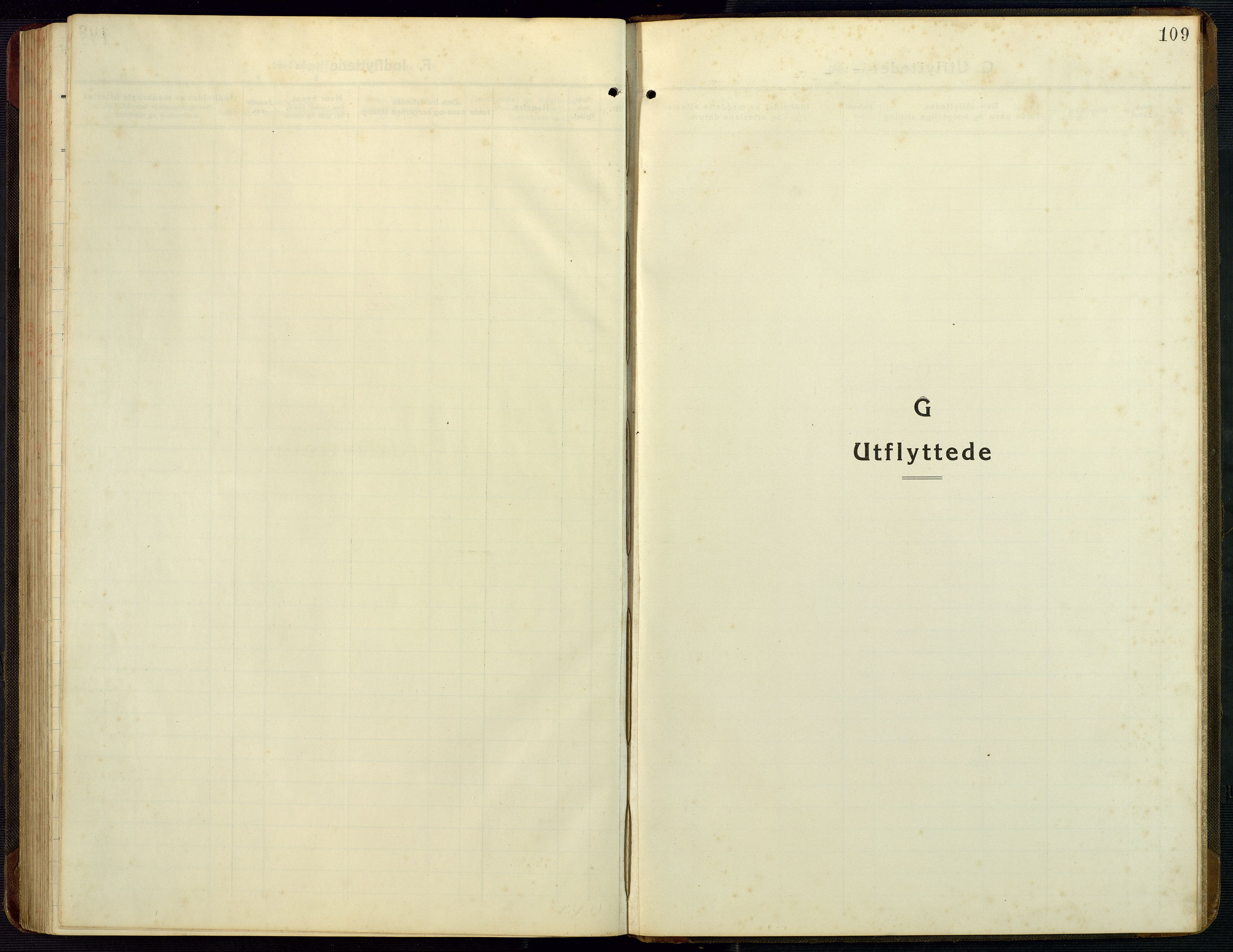 Bygland sokneprestkontor, SAK/1111-0006/F/Fb/Fba/L0003: Parish register (copy) no. B 3, 1920-1974, p. 109