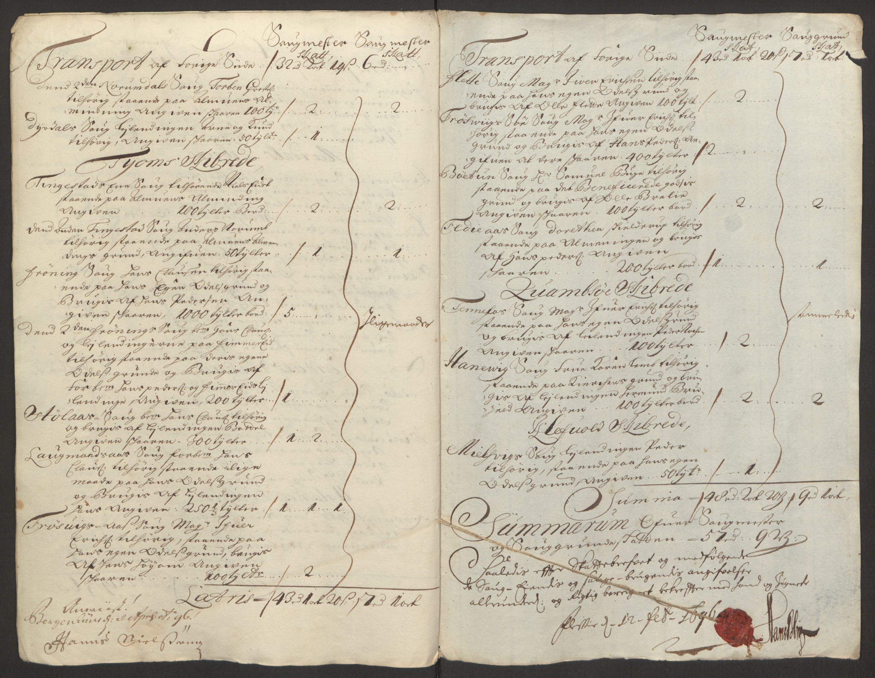 Rentekammeret inntil 1814, Reviderte regnskaper, Fogderegnskap, RA/EA-4092/R52/L3308: Fogderegnskap Sogn, 1695, p. 301
