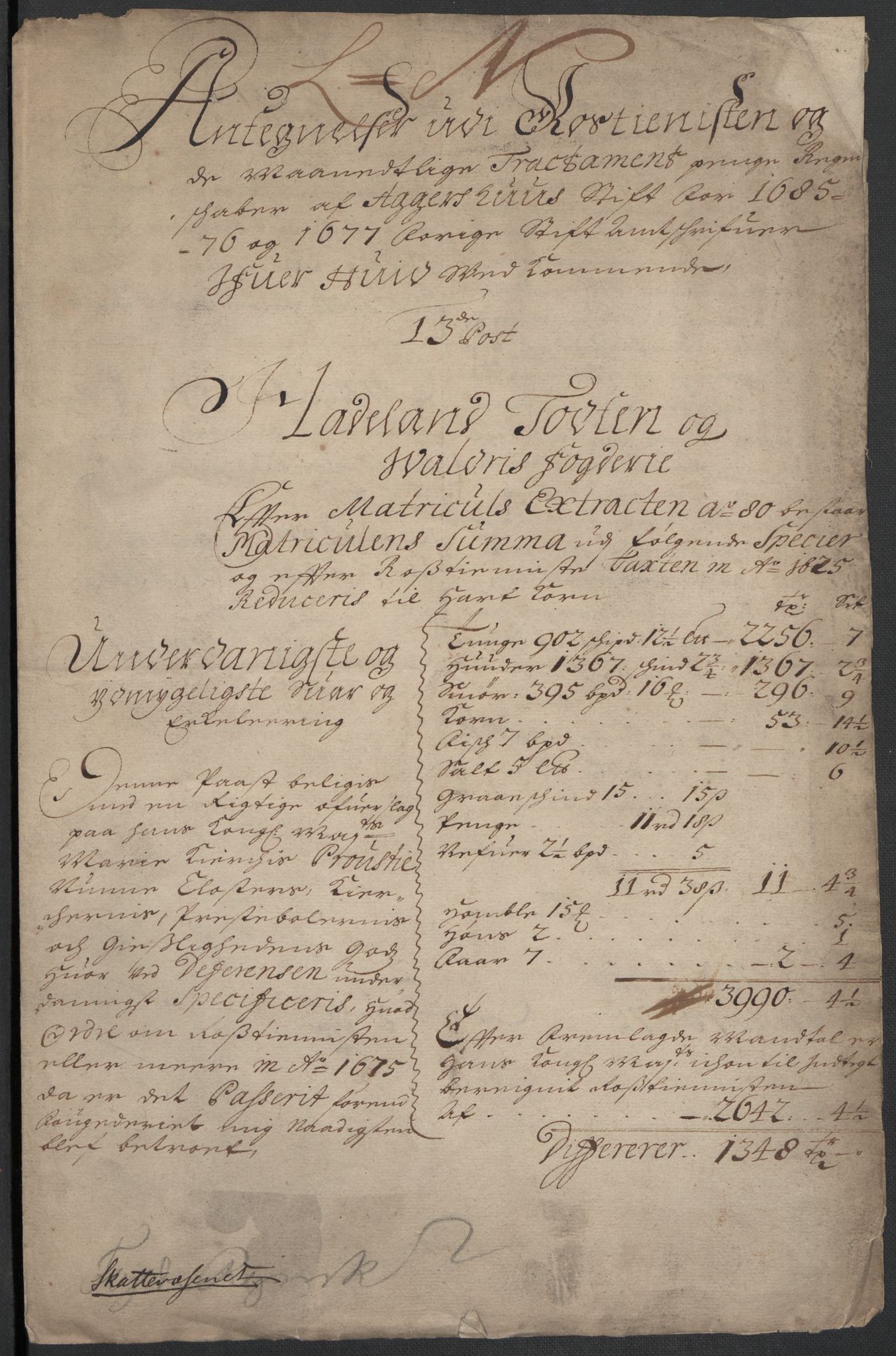 Rentekammeret inntil 1814, Reviderte regnskaper, Fogderegnskap, RA/EA-4092/R18/L1271: Fogderegnskap Hadeland, Toten og Valdres, 1678, p. 134