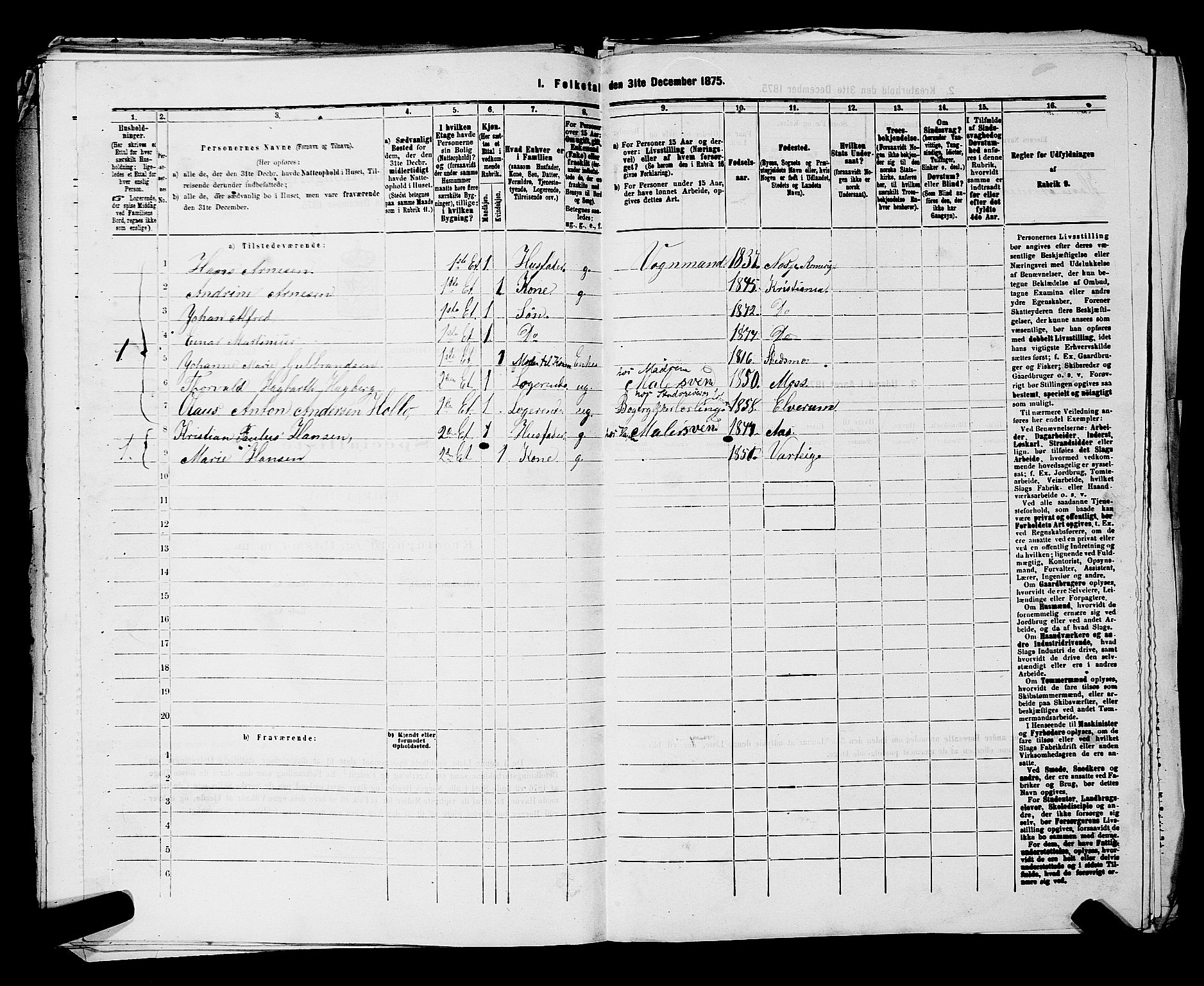 RA, 1875 census for 0301 Kristiania, 1875, p. 5687