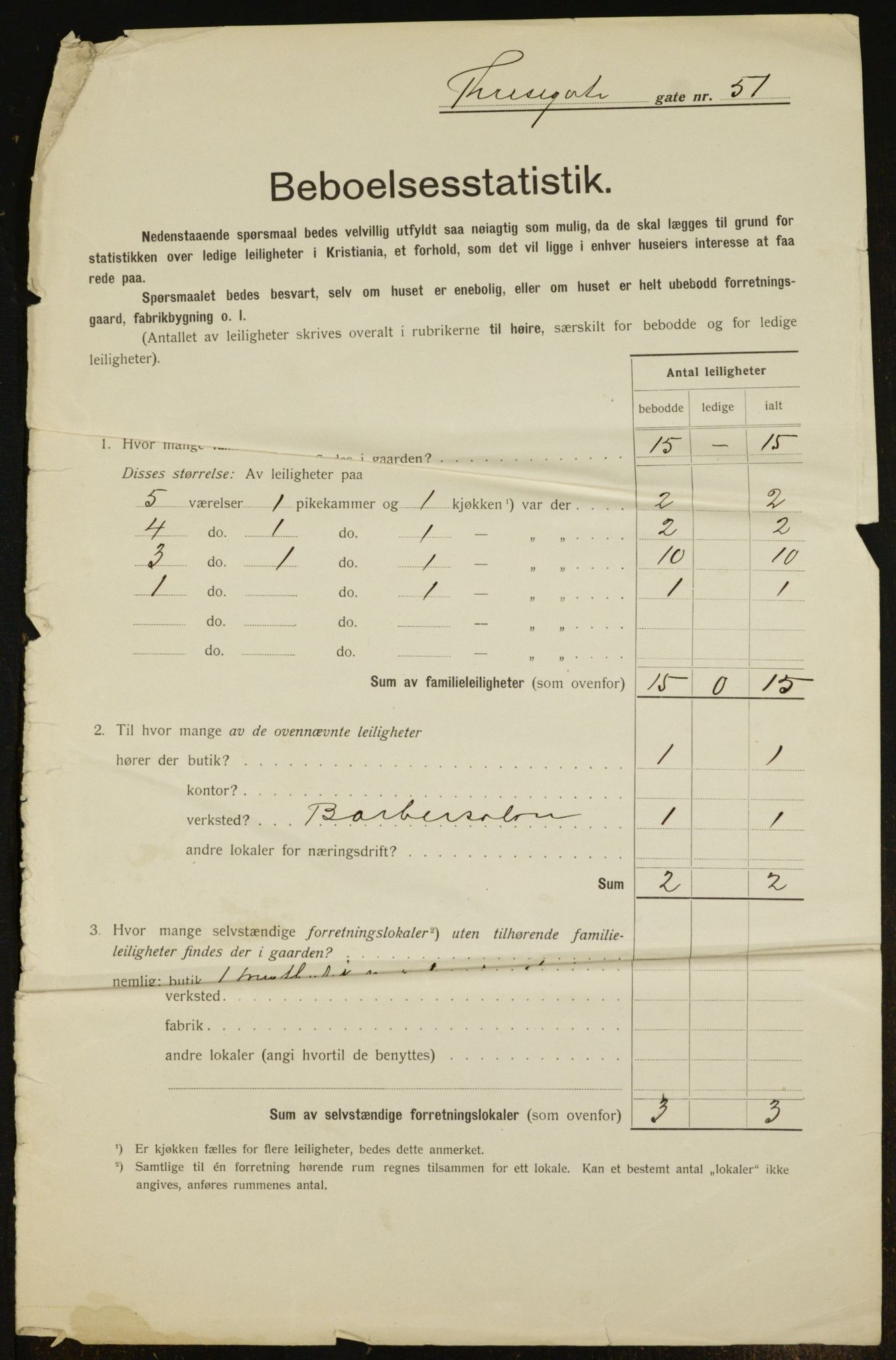 OBA, Municipal Census 1912 for Kristiania, 1912, p. 108833