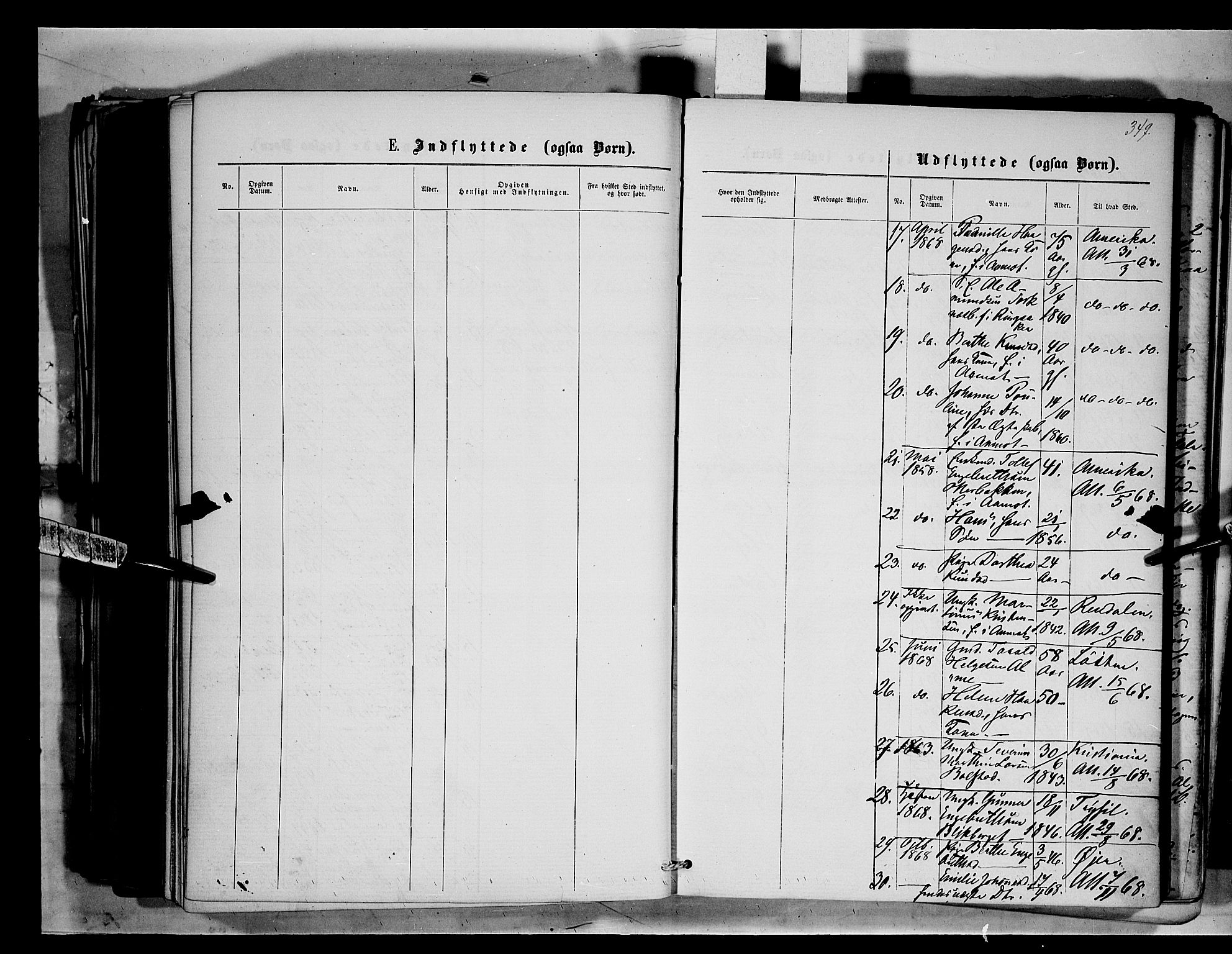 Åmot prestekontor, Hedmark, SAH/PREST-056/H/Ha/Haa/L0008: Parish register (official) no. 8, 1862-1875, p. 349