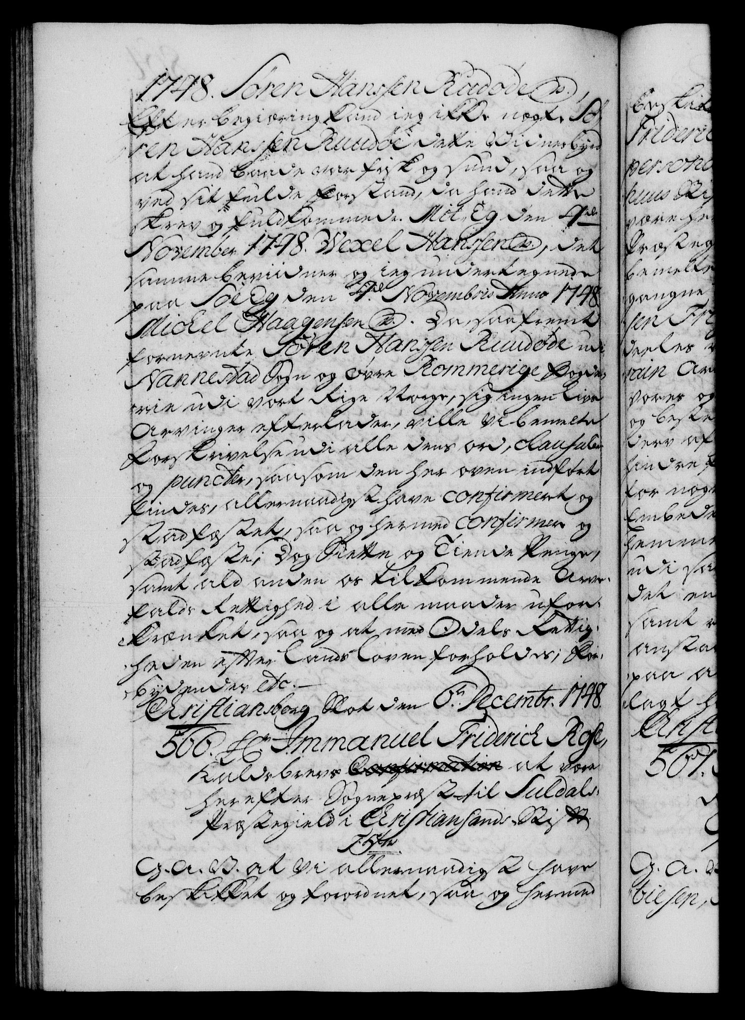 Danske Kanselli 1572-1799, AV/RA-EA-3023/F/Fc/Fca/Fcaa/L0035: Norske registre, 1746-1748, p. 864b