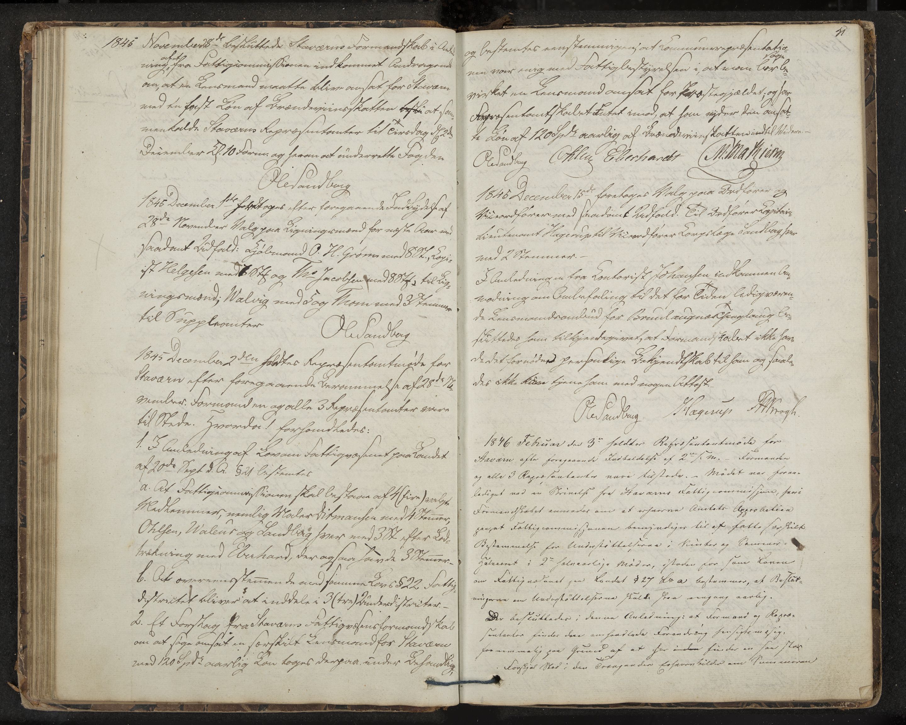 Stavern formannskap og sentraladministrasjon, IKAK/0708021/A/Aa/L0001: Møtebok, 1838-1859, p. 51