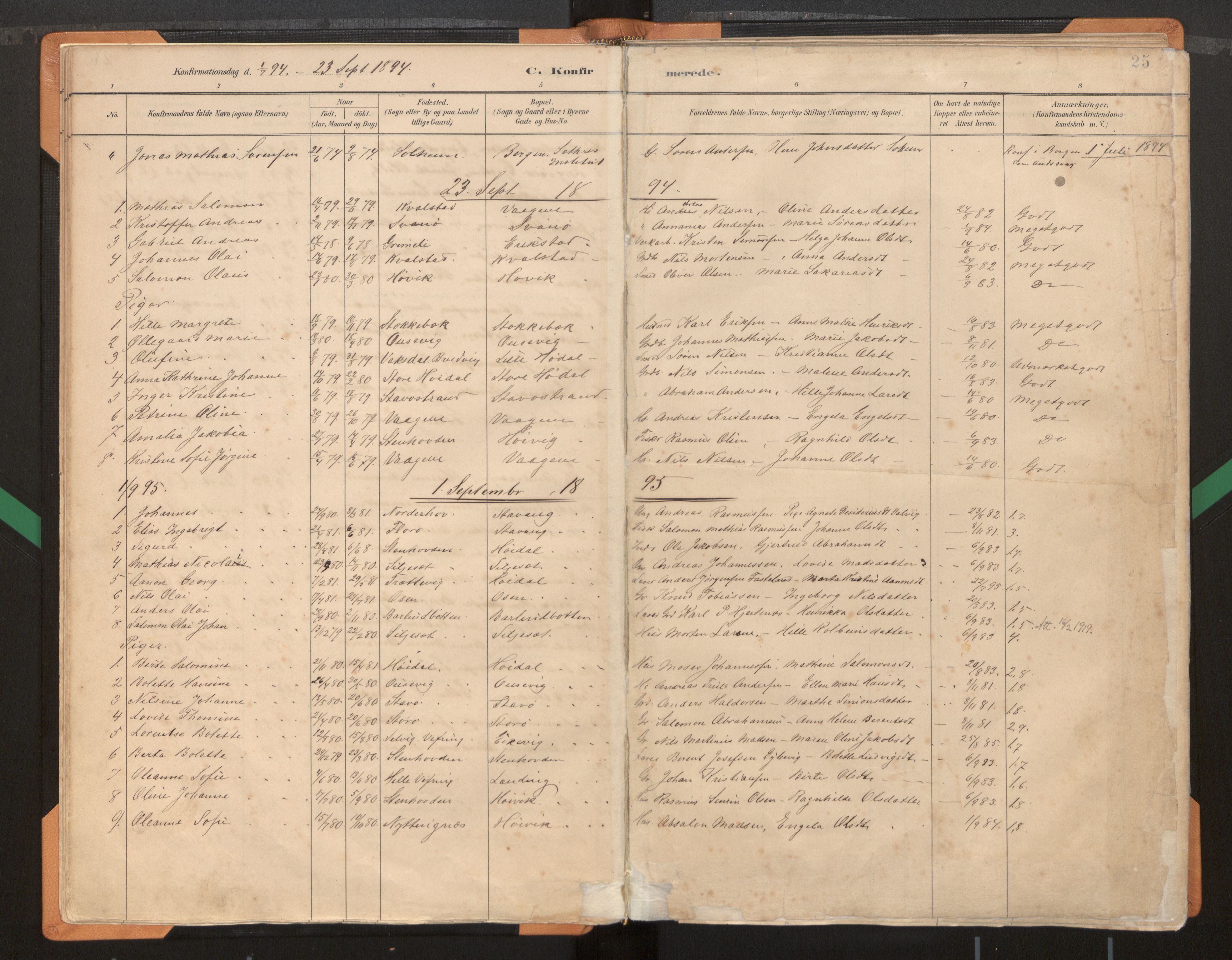 Kinn sokneprestembete, SAB/A-80801/H/Haa/Haad/L0004: Parish register (official) no. D 4, 1883-1944, p. 25