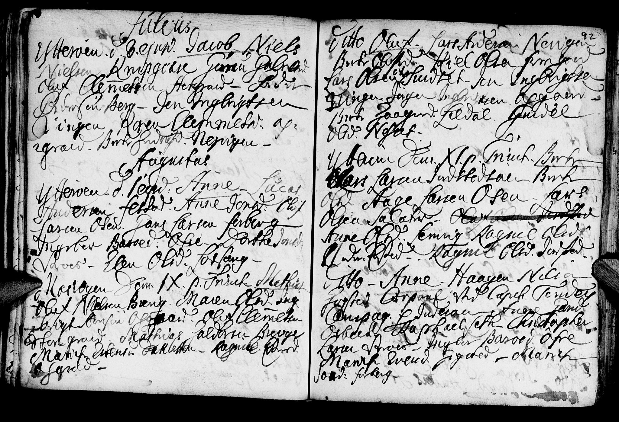 Ministerialprotokoller, klokkerbøker og fødselsregistre - Nord-Trøndelag, SAT/A-1458/722/L0215: Parish register (official) no. 722A02, 1718-1755, p. 92