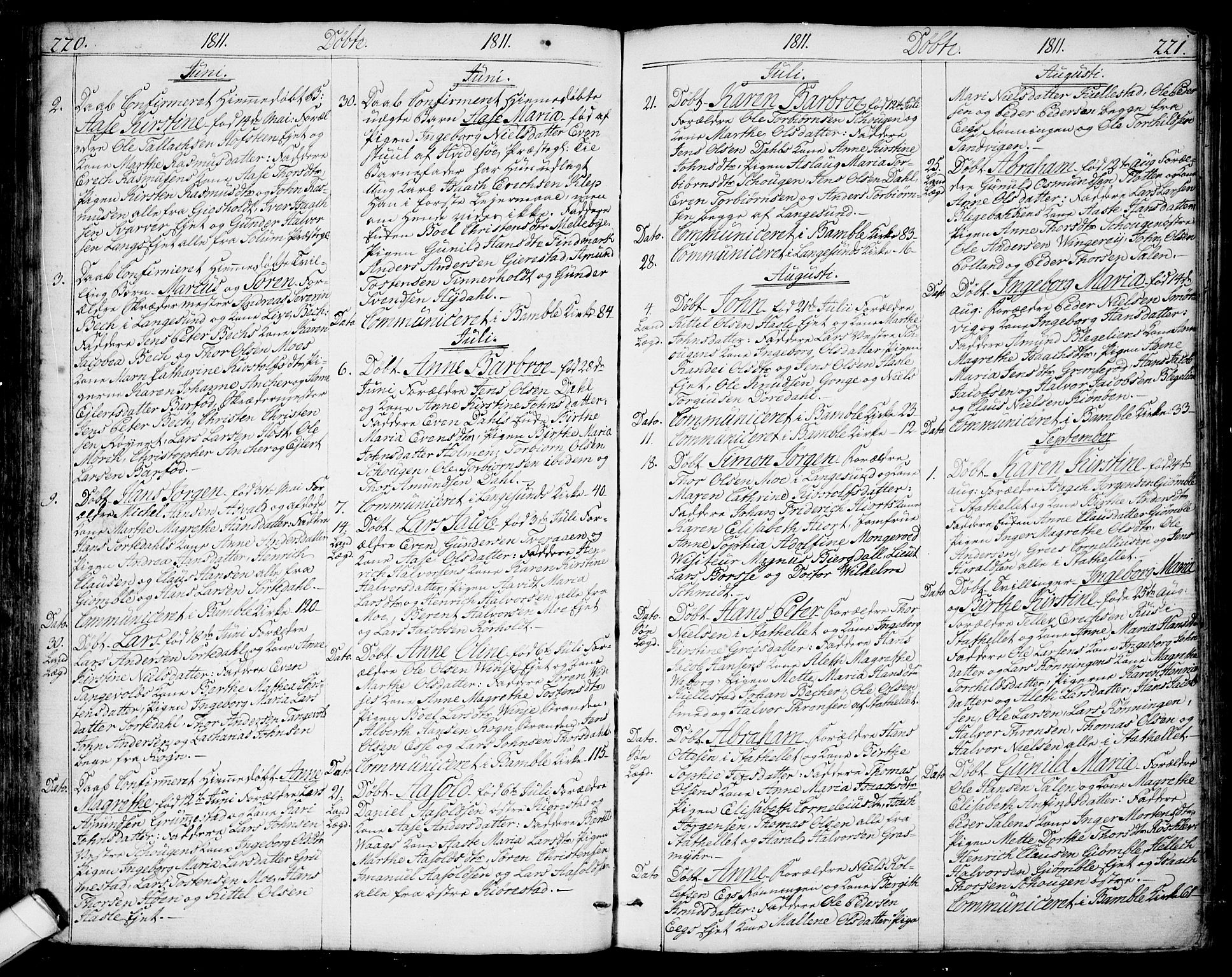 Bamble kirkebøker, SAKO/A-253/F/Fa/L0002: Parish register (official) no. I 2, 1775-1814, p. 220-221