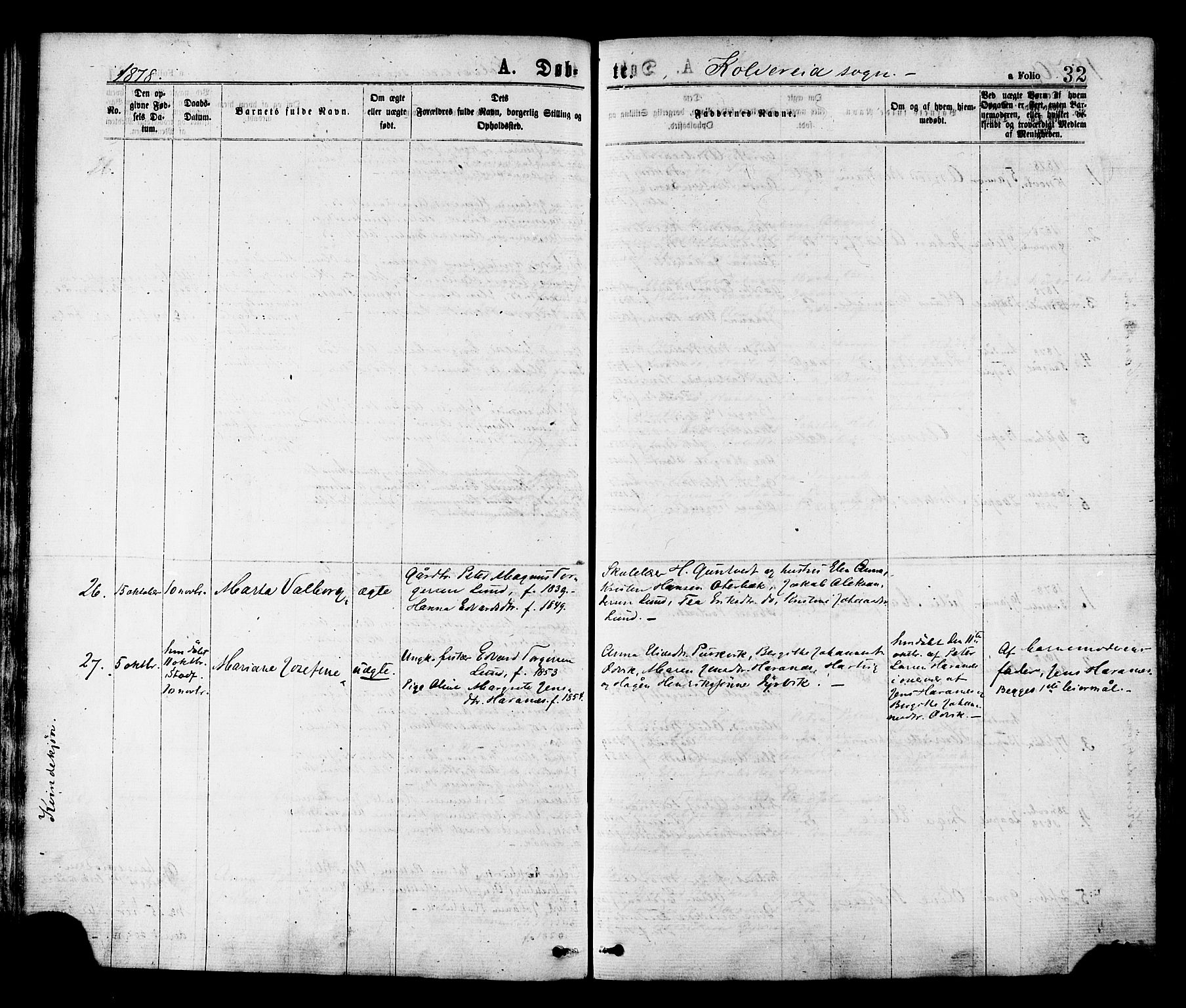Ministerialprotokoller, klokkerbøker og fødselsregistre - Nord-Trøndelag, SAT/A-1458/780/L0642: Parish register (official) no. 780A07 /1, 1874-1885, p. 32
