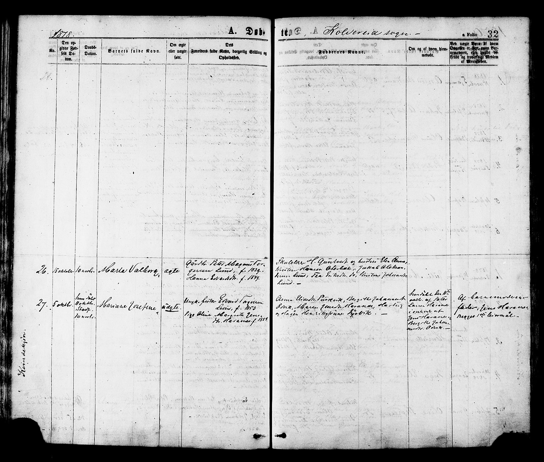 Ministerialprotokoller, klokkerbøker og fødselsregistre - Nord-Trøndelag, AV/SAT-A-1458/780/L0642: Parish register (official) no. 780A07 /1, 1874-1885, p. 32