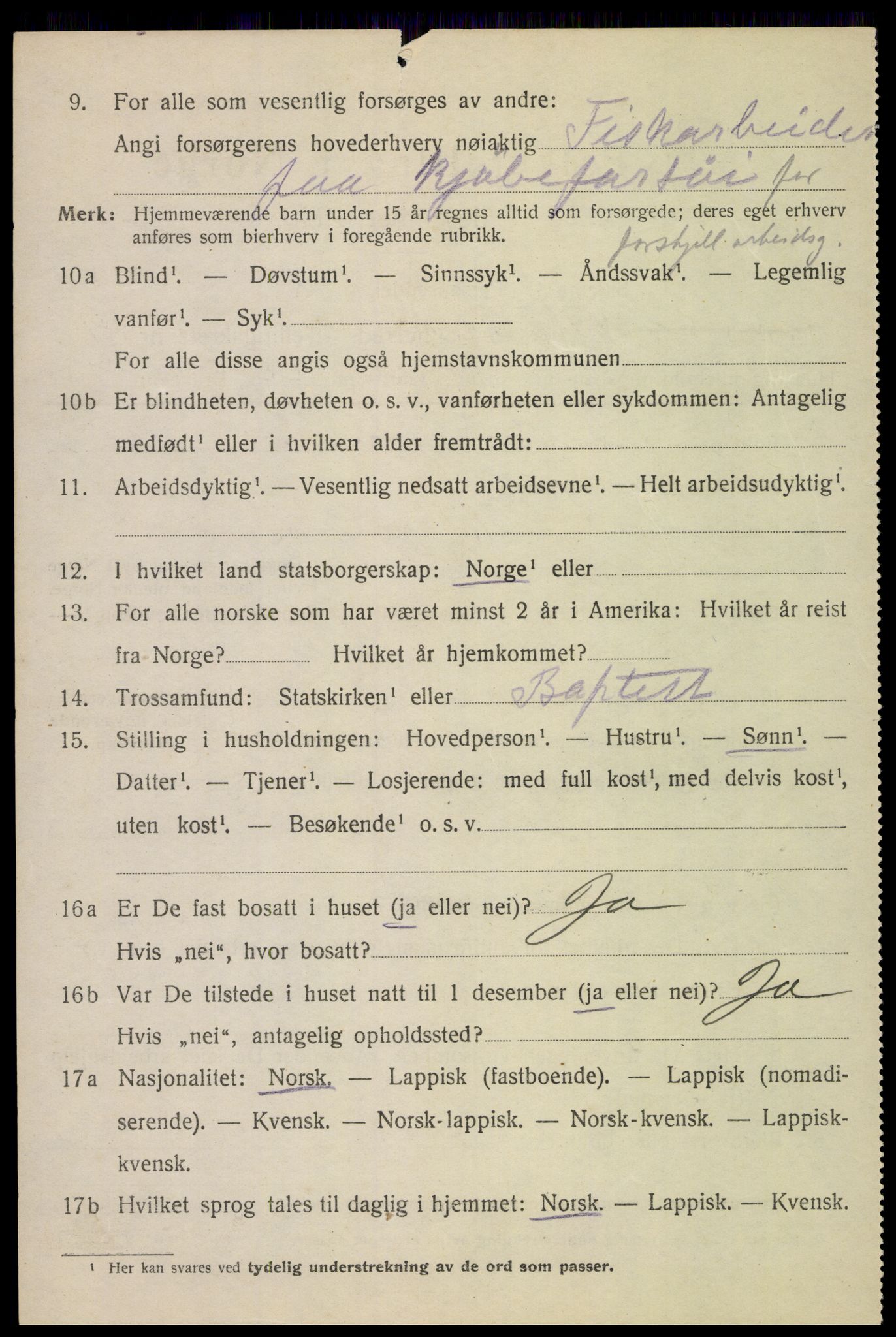 SAT, 1920 census for Hadsel, 1920, p. 5941