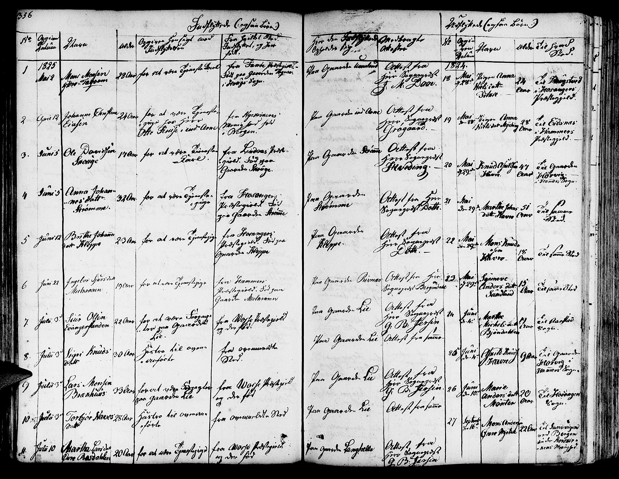 Haus sokneprestembete, AV/SAB-A-75601/H/Haa: Parish register (official) no. A 13, 1821-1827, p. 356