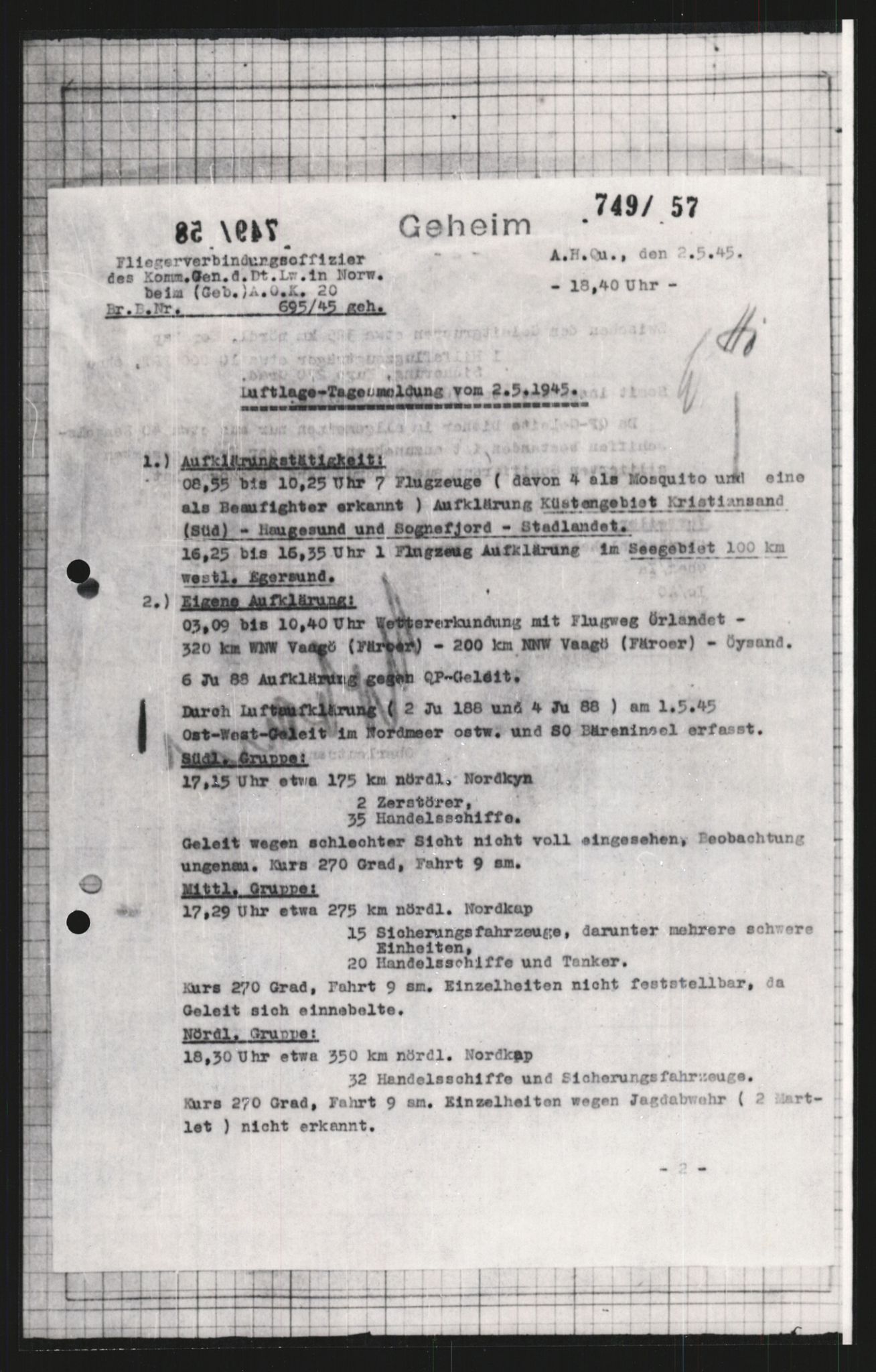 Forsvarets Overkommando. 2 kontor. Arkiv 11.4. Spredte tyske arkivsaker, AV/RA-RAFA-7031/D/Dar/Dara/L0009: Krigsdagbøker for 20. Gebirgs-Armee-Oberkommando (AOK 20), 1940-1945, p. 553