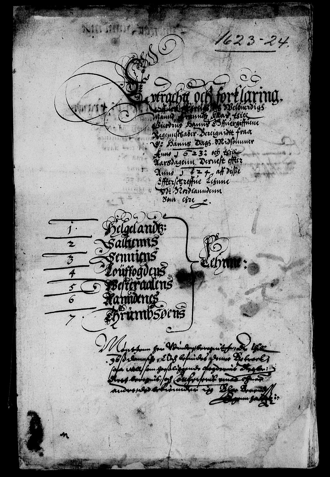 Rentekammeret inntil 1814, Reviderte regnskaper, Lensregnskaper, AV/RA-EA-5023/R/Rb/Rbz/L0014: Nordlandenes len, 1622-1624