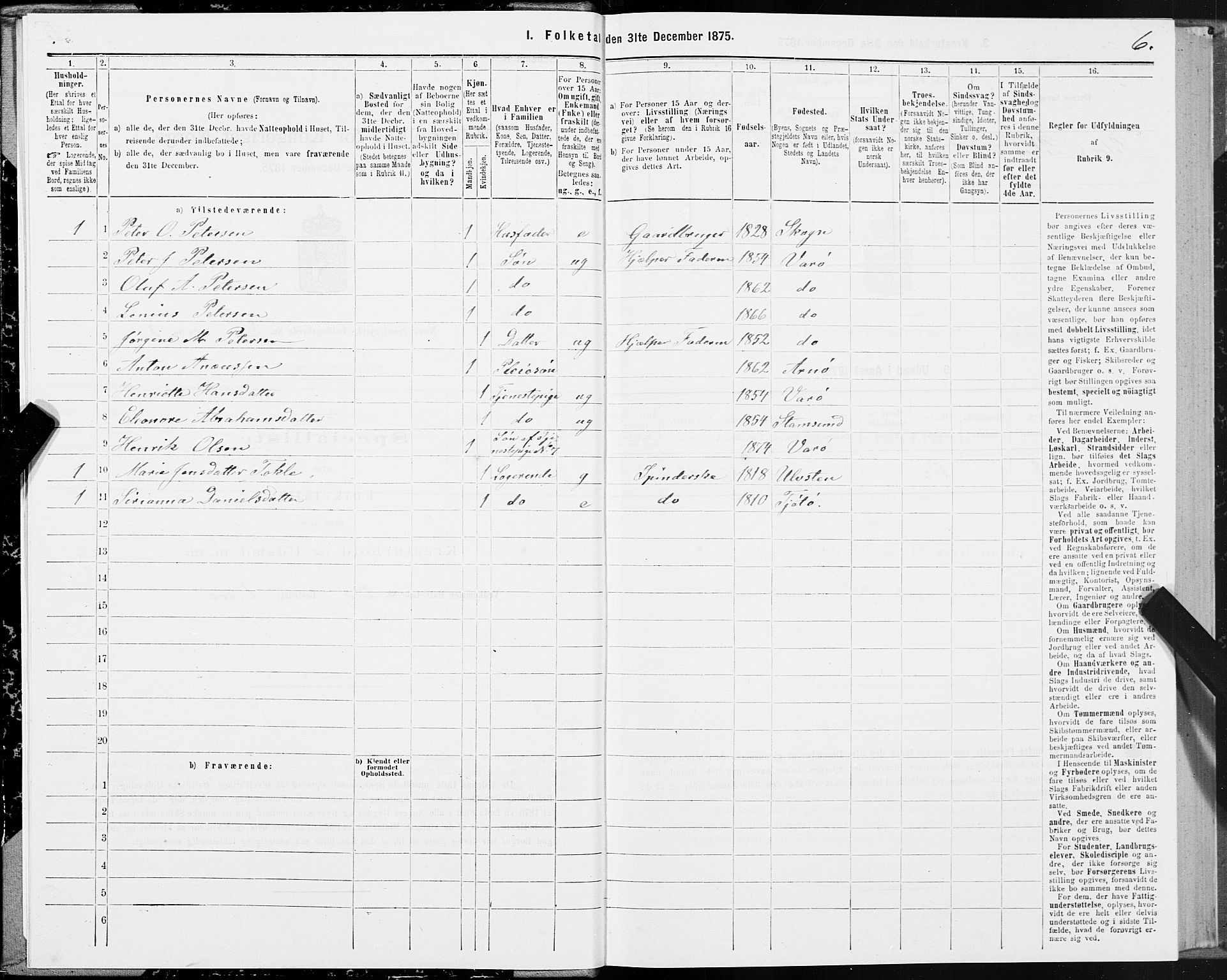 SAT, 1875 census for 1751P Nærøy, 1875, p. 2006