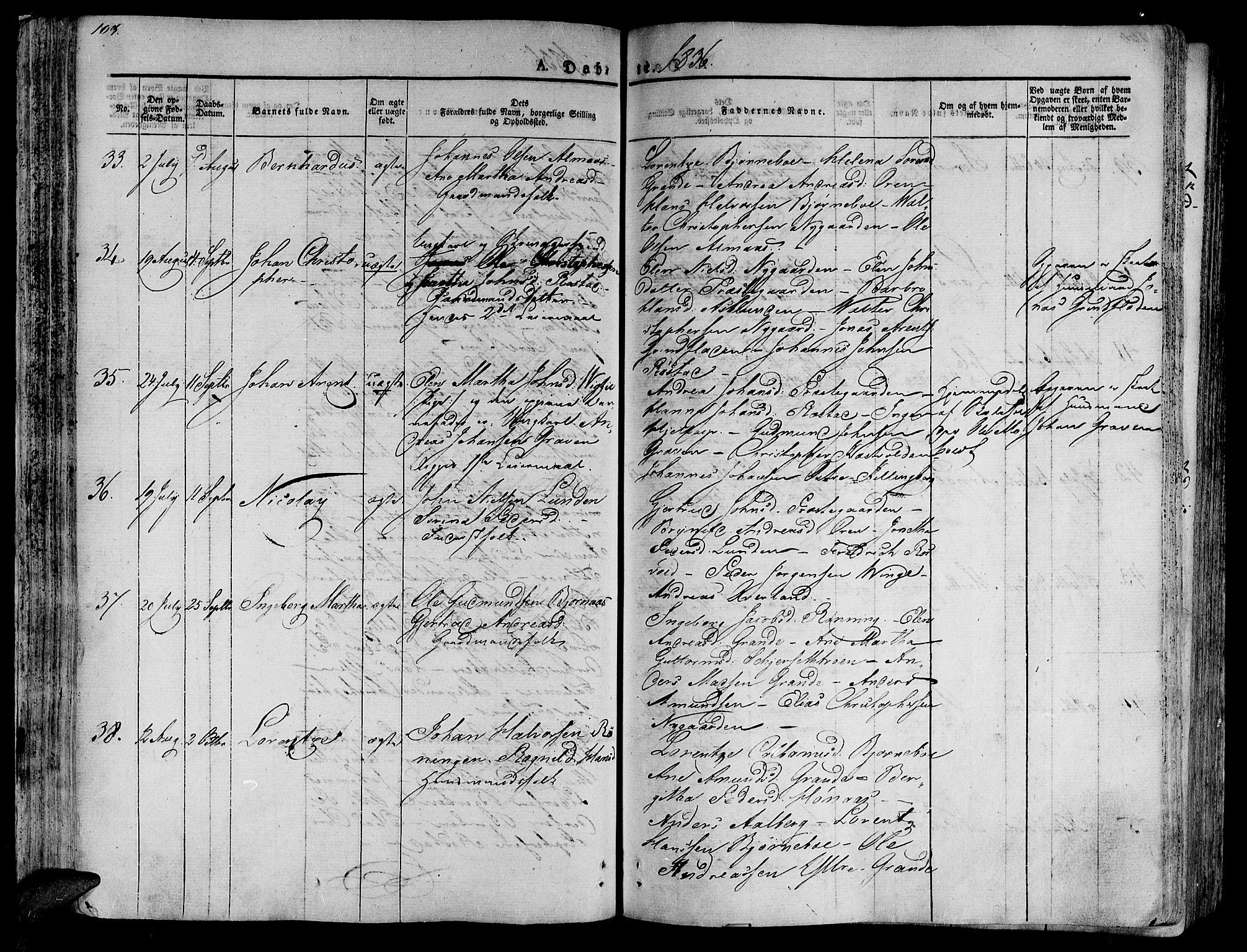 Ministerialprotokoller, klokkerbøker og fødselsregistre - Nord-Trøndelag, AV/SAT-A-1458/701/L0006: Parish register (official) no. 701A06, 1825-1841, p. 103
