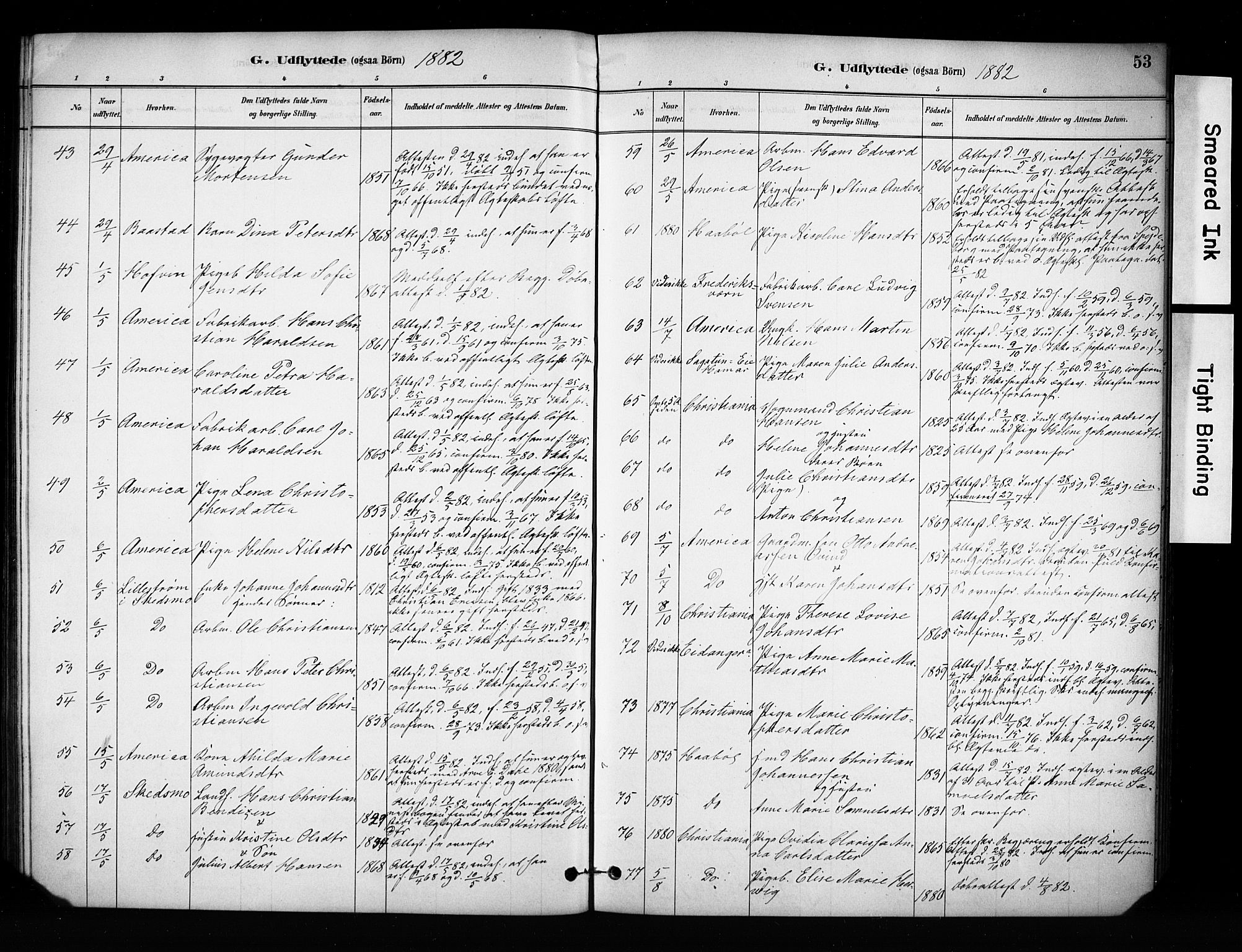 Enebakk prestekontor Kirkebøker, SAO/A-10171c/F/Fa/L0017: Parish register (official) no. I 17, 1881-1919, p. 53