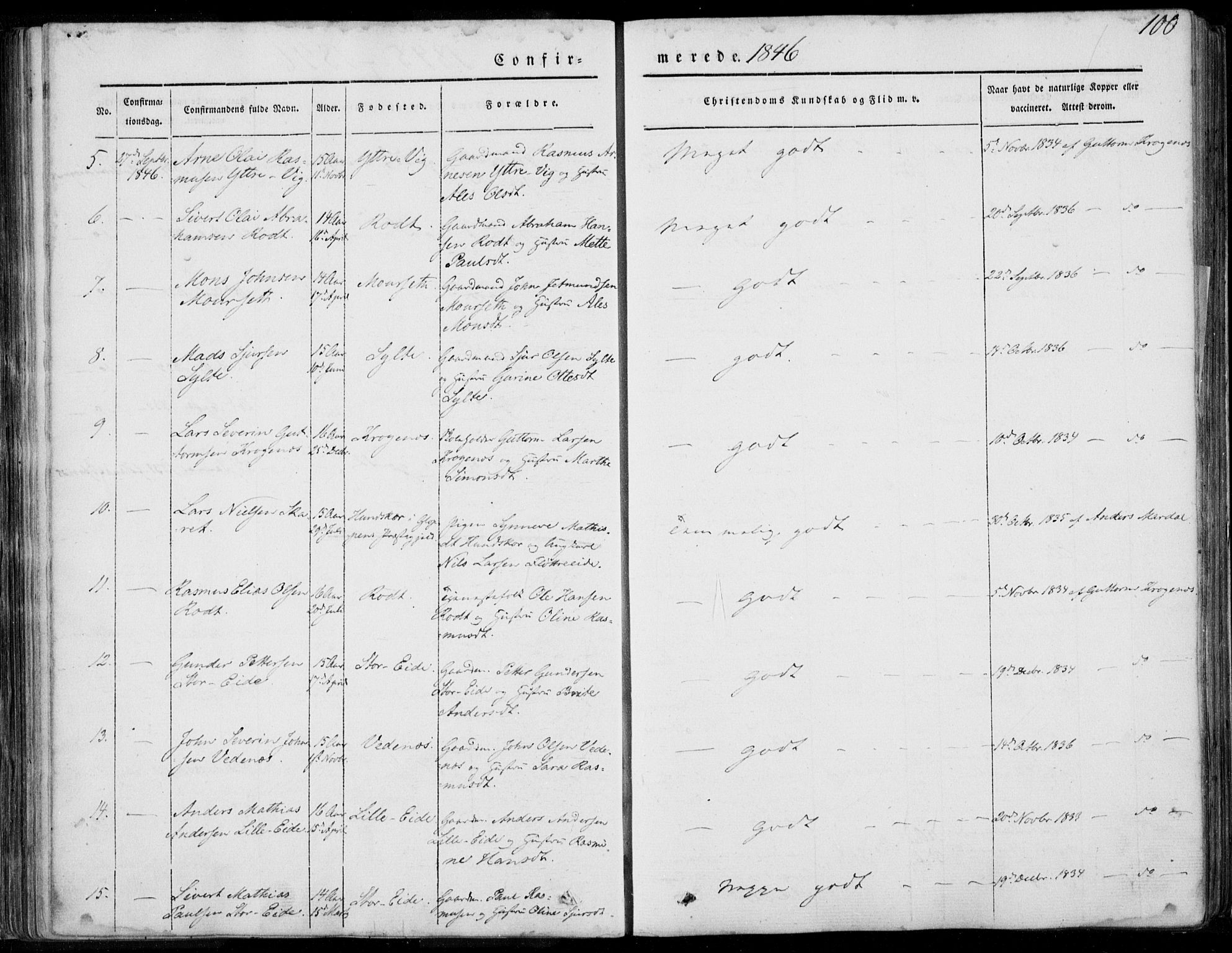Ministerialprotokoller, klokkerbøker og fødselsregistre - Møre og Romsdal, SAT/A-1454/501/L0006: Parish register (official) no. 501A06, 1844-1868, p. 100