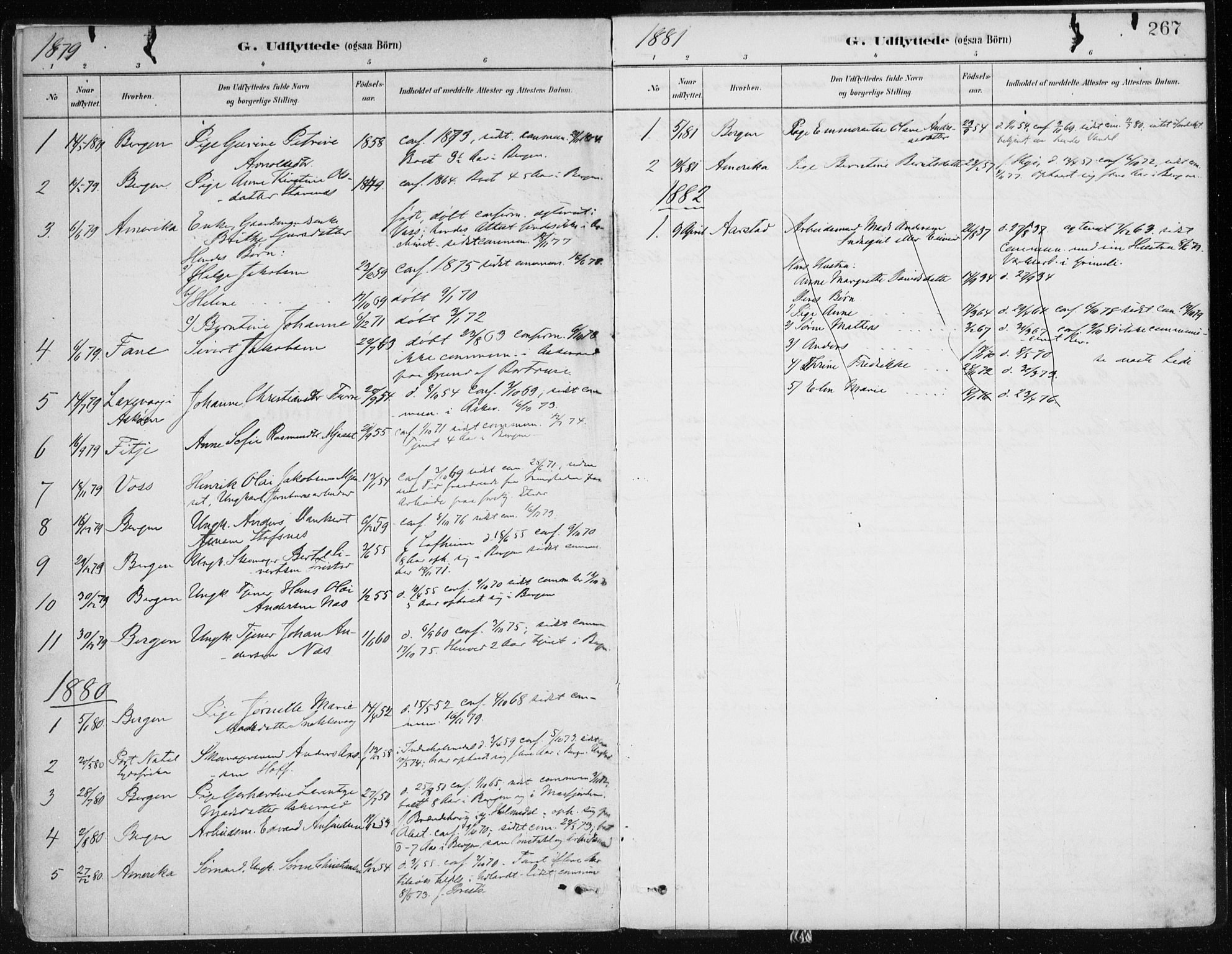 Askvoll sokneprestembete, AV/SAB-A-79501/H/Haa/Haab/L0002: Parish register (official) no. B 2, 1879-1909, p. 267