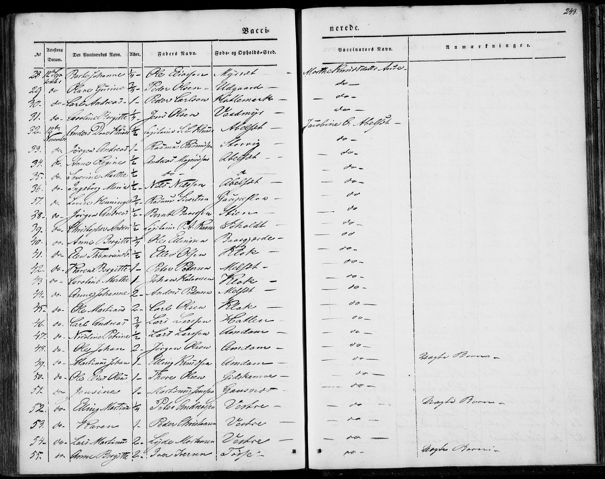 Ministerialprotokoller, klokkerbøker og fødselsregistre - Møre og Romsdal, AV/SAT-A-1454/522/L0312: Parish register (official) no. 522A07, 1843-1851, p. 243