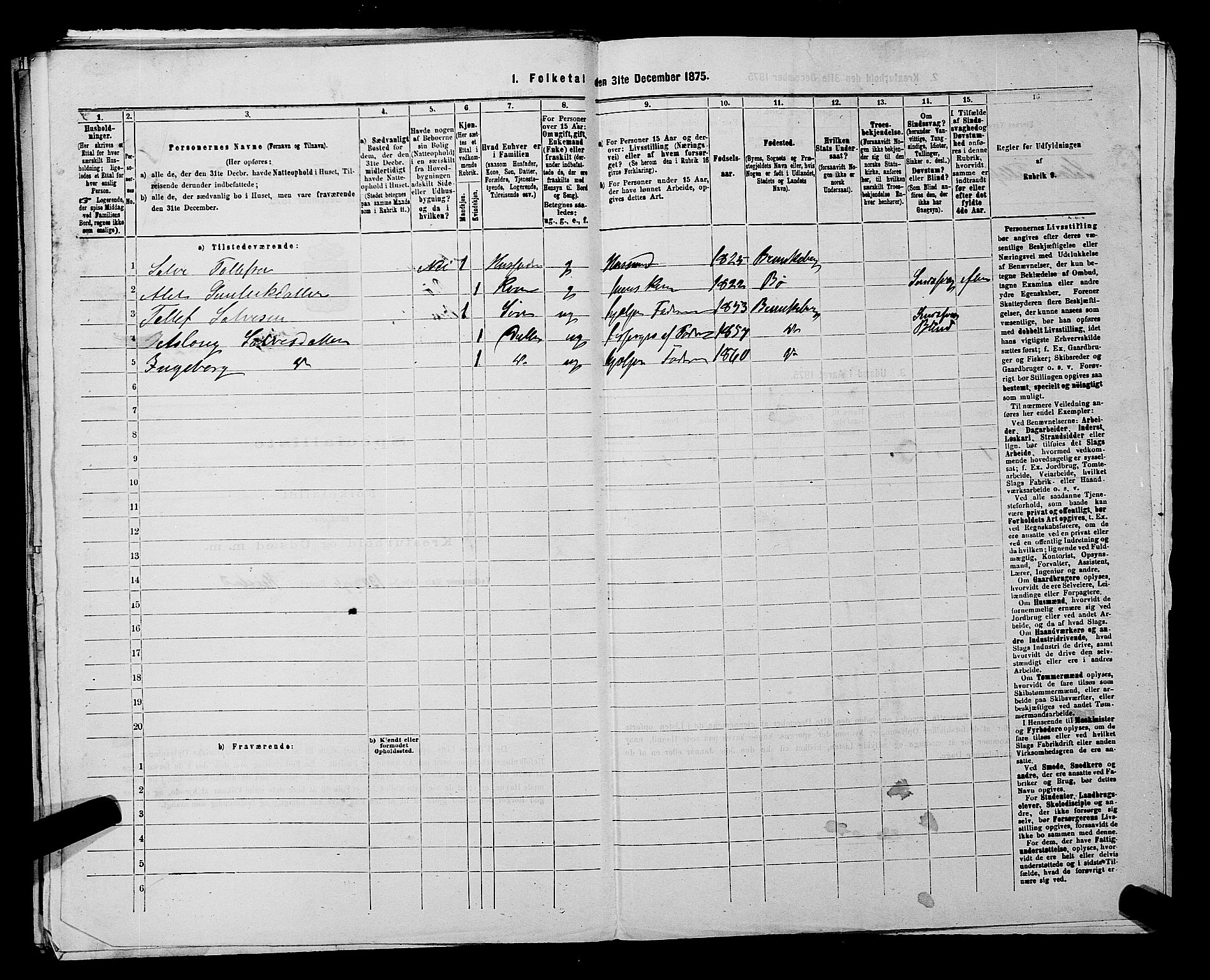 SAKO, 1875 census for 0829P Kviteseid, 1875, p. 945