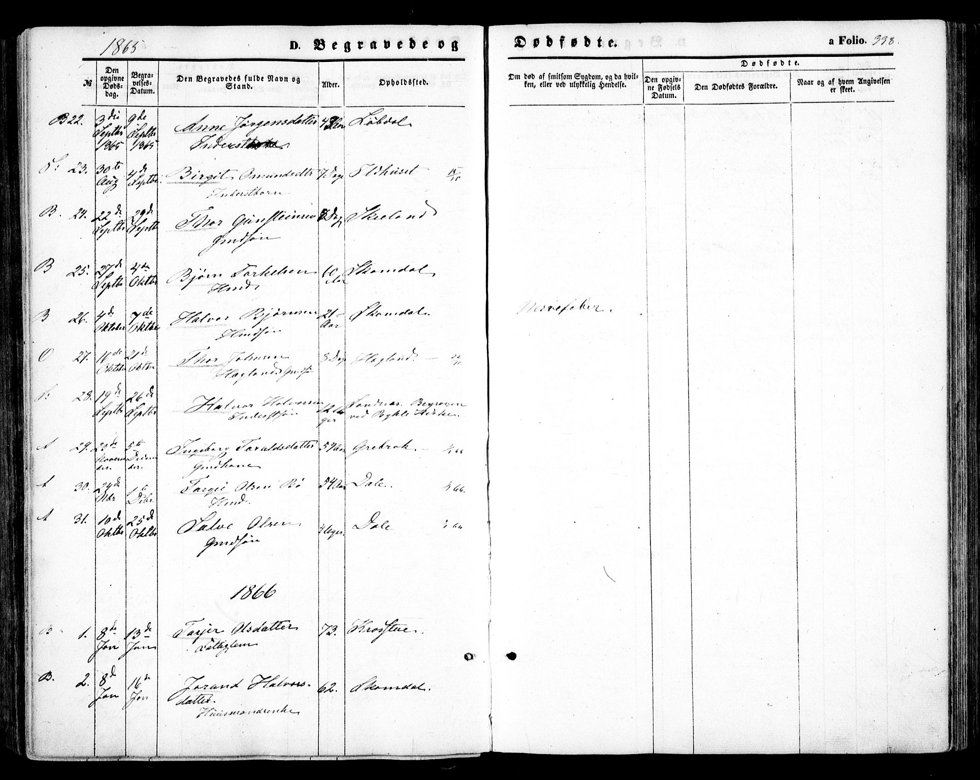 Bygland sokneprestkontor, SAK/1111-0006/F/Fa/Fab/L0005: Parish register (official) no. A 5, 1859-1873, p. 338